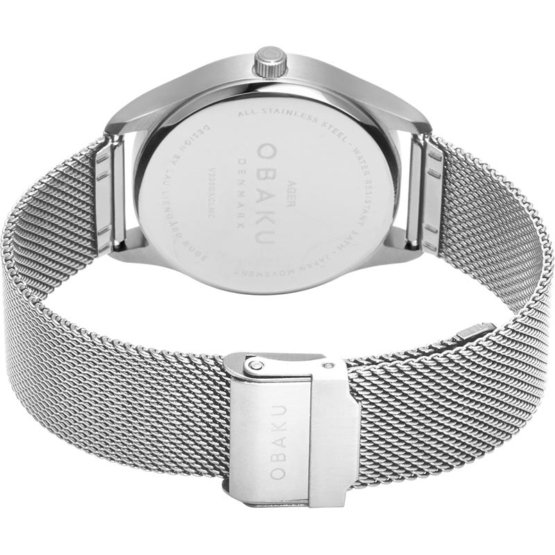 Obaku Denmark V235GXCLMC zegarek srebrny klasyczny Slim bransoleta - miniatura 7