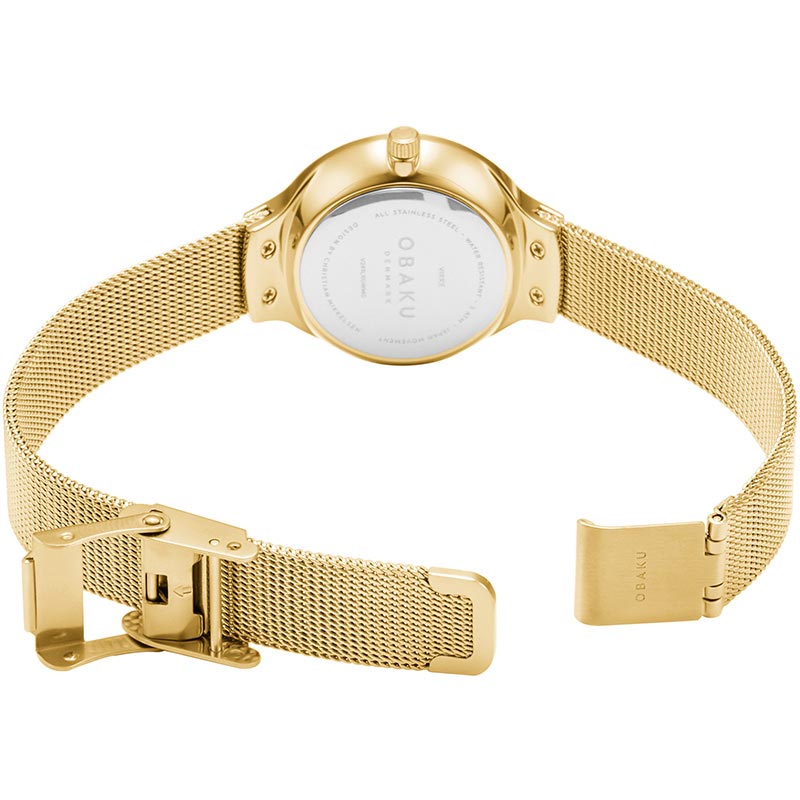 Obaku Denmark V241LXGWMG Slim VIKKE - GOLD zegarek damski klasyczny mineralne - miniatura 8