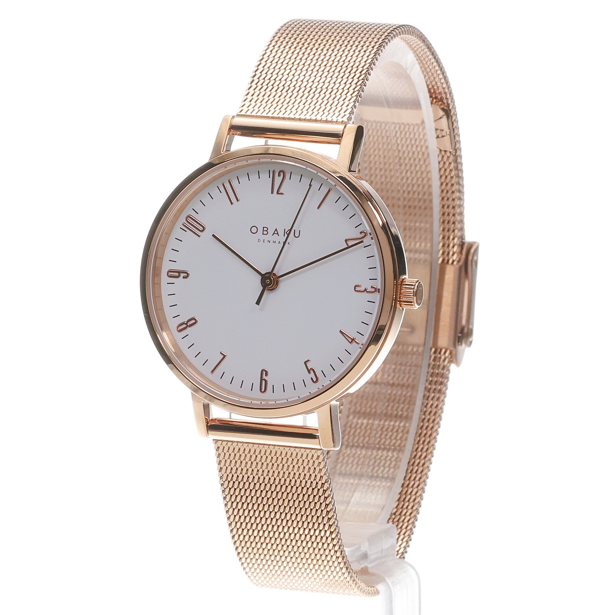 Obaku Denmark V248LXVIMV zegarek damski Damskie różowe złoto