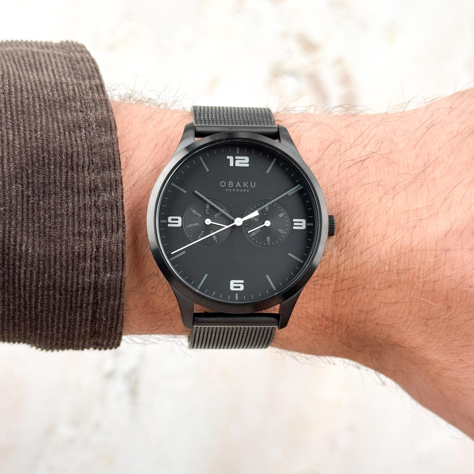 Obaku Denmark V249GMBBMB zegarek męski klasyczny Męskie bransoleta