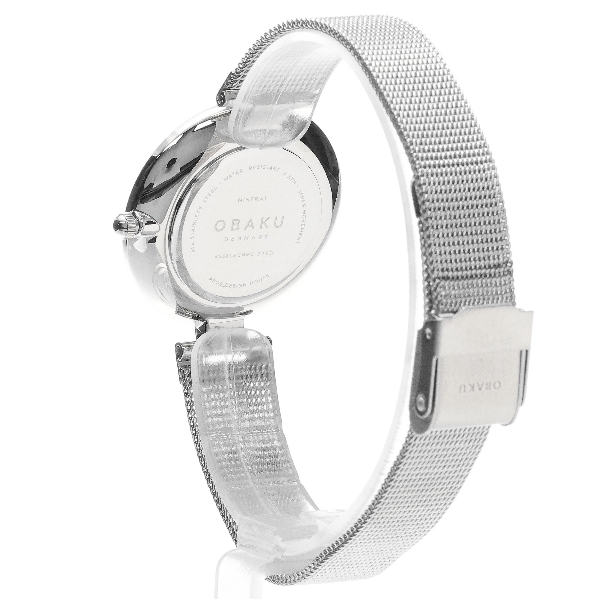 Obaku Denmark V256LHCNMC-DTED zegarek srebrny klasyczny Damskie bransoleta