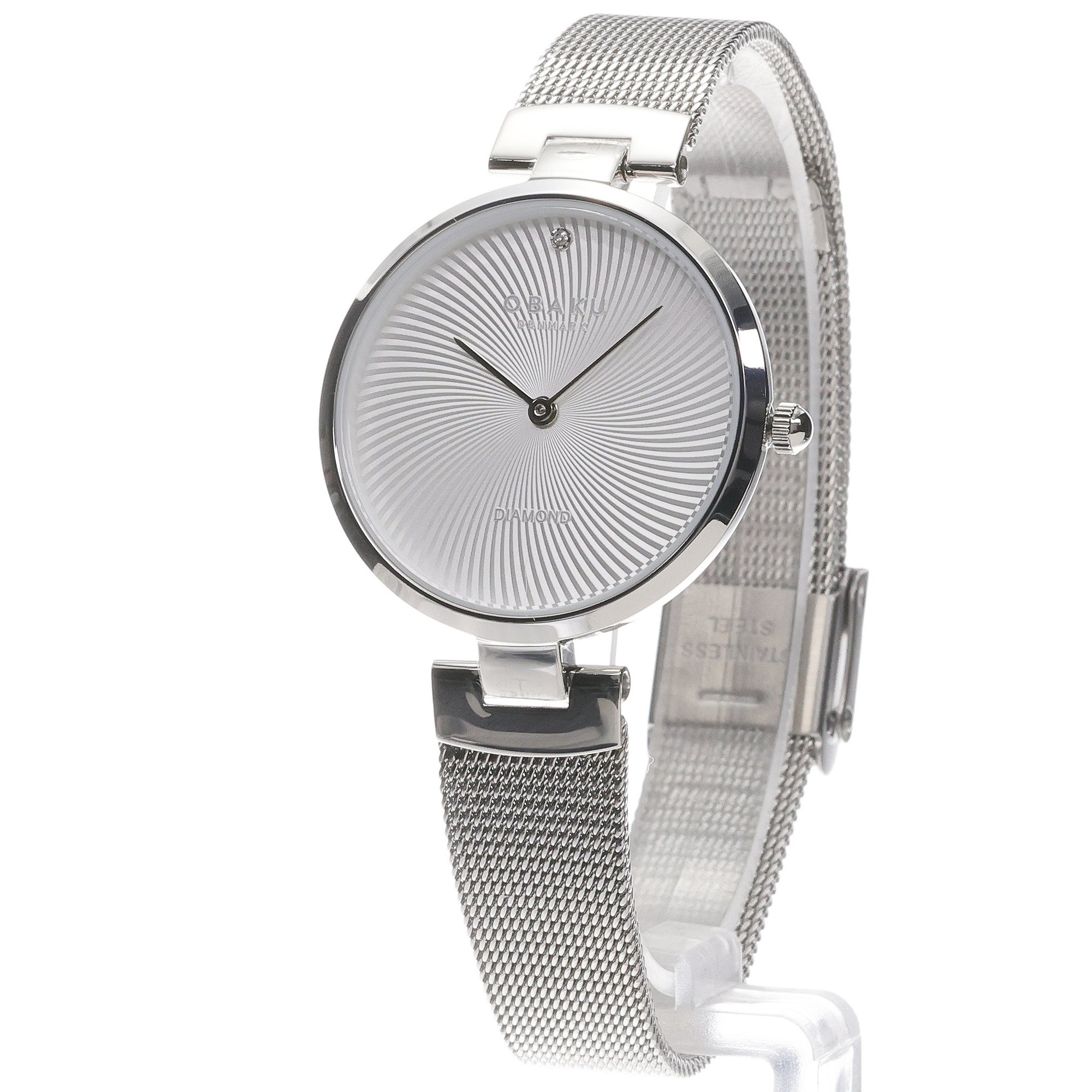 Obaku Denmark V256LXCIMC Diamant - Steel - Aros Design House Damskie klasyczny zegarek srebrny