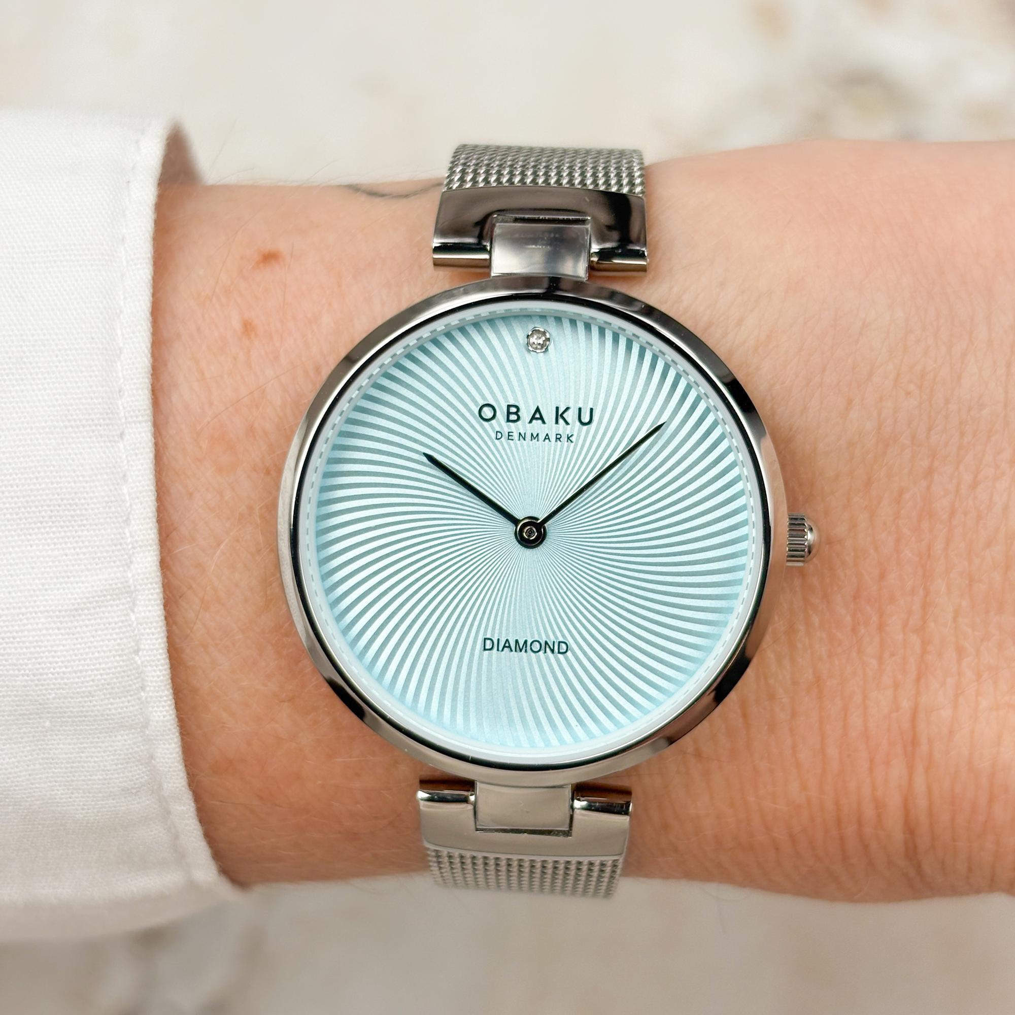 Obaku Denmark V256LXCMMC Damskie Diamant - Ocean Light Steel zegarek damski klasyczny mineralne - miniatura 8