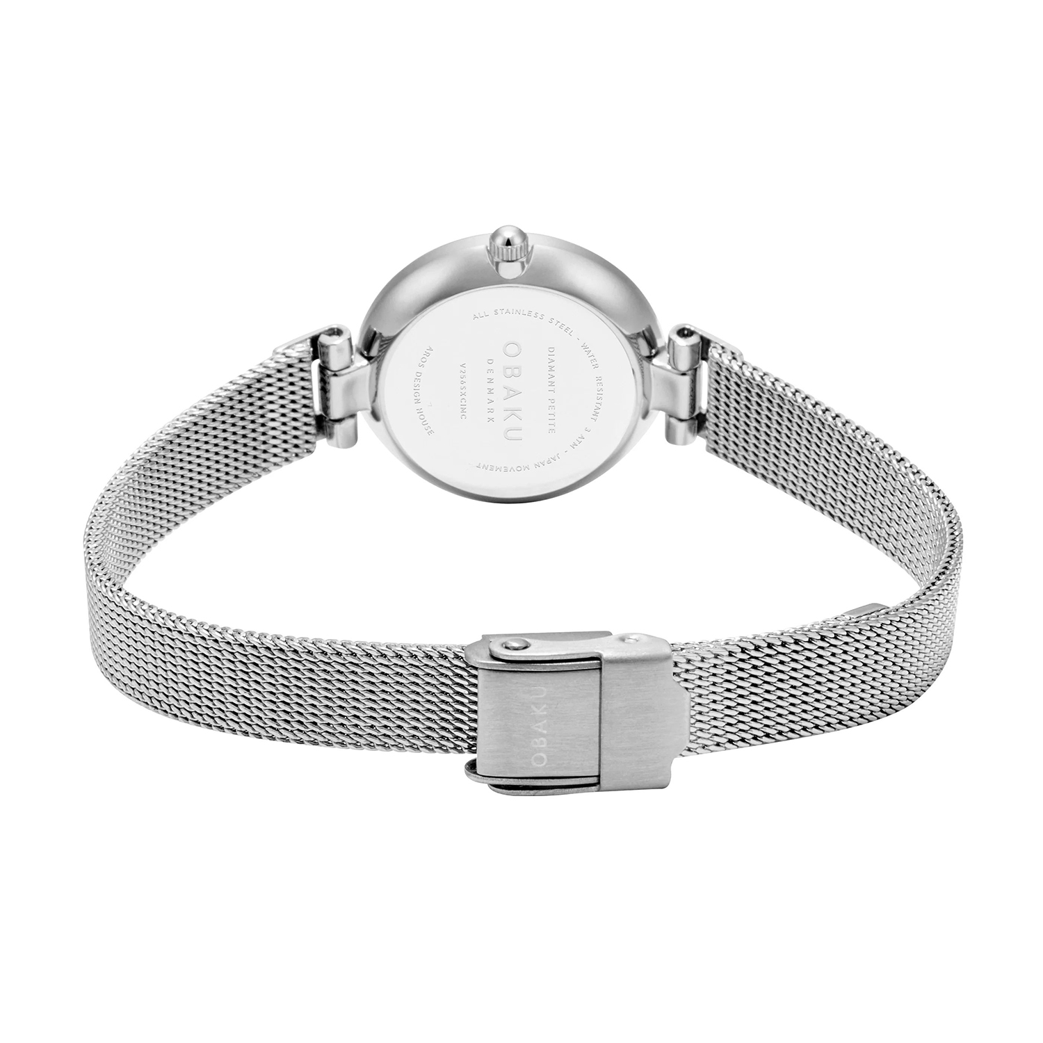 Obaku Denmark V256SXCIMC DIAMANT PETITE - STEEL zegarek fashion-modowy Bransoleta