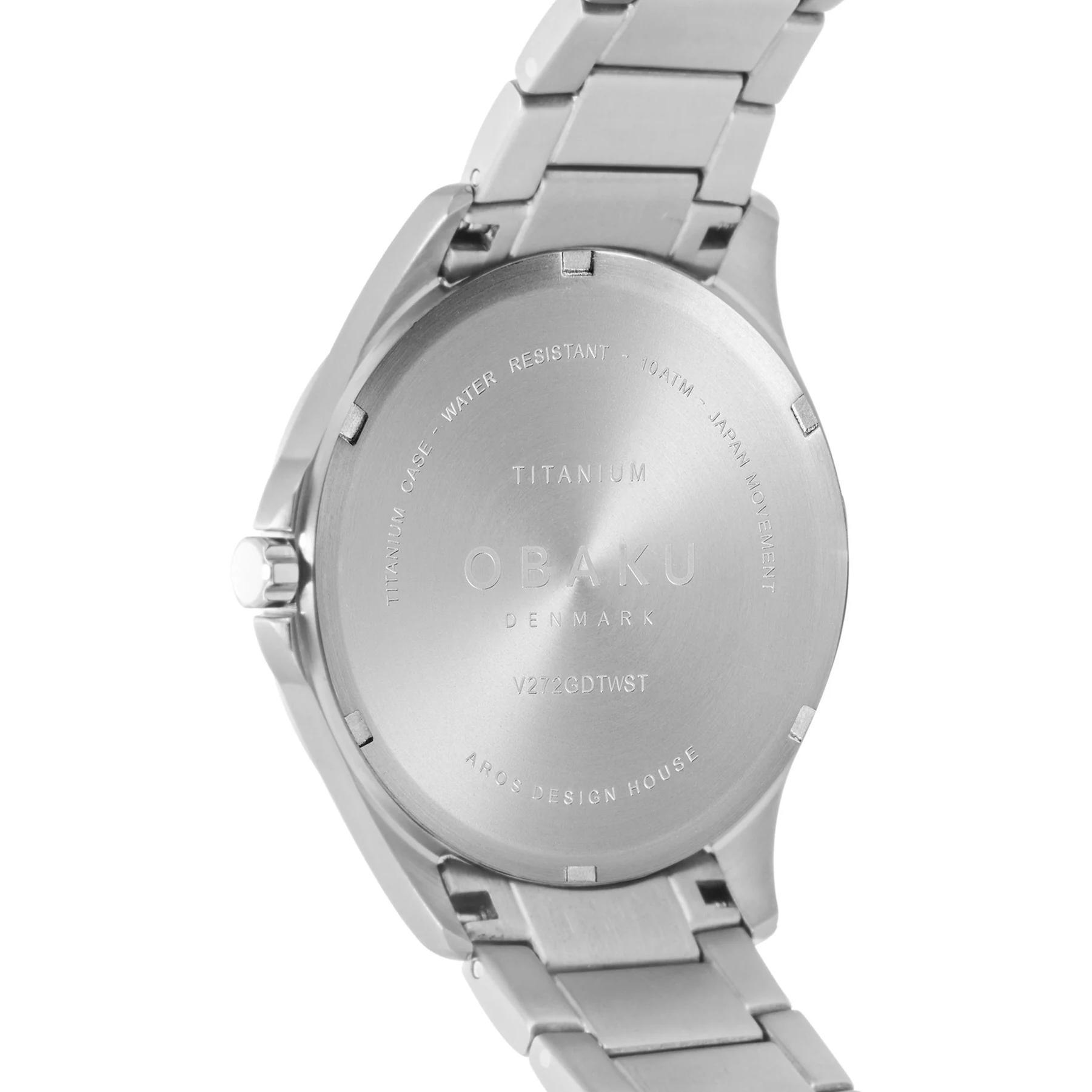 Obaku Denmark V272GDTWST męski zegarek Męskie bransoleta - miniatura 6
