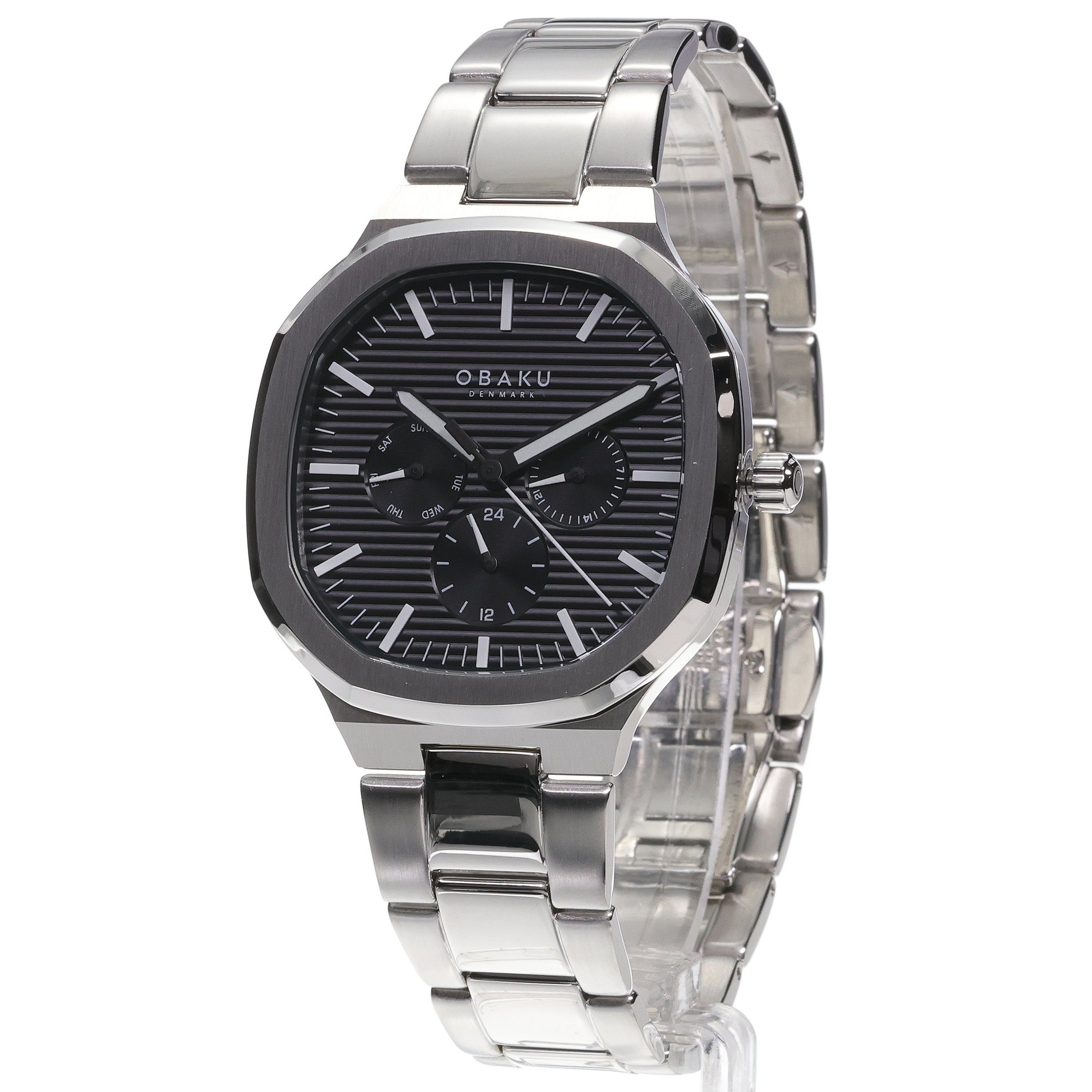 Obaku Denmark V275GMCBSC ILD - BLACKSTEEL zegarek fashion-modowy Męskie