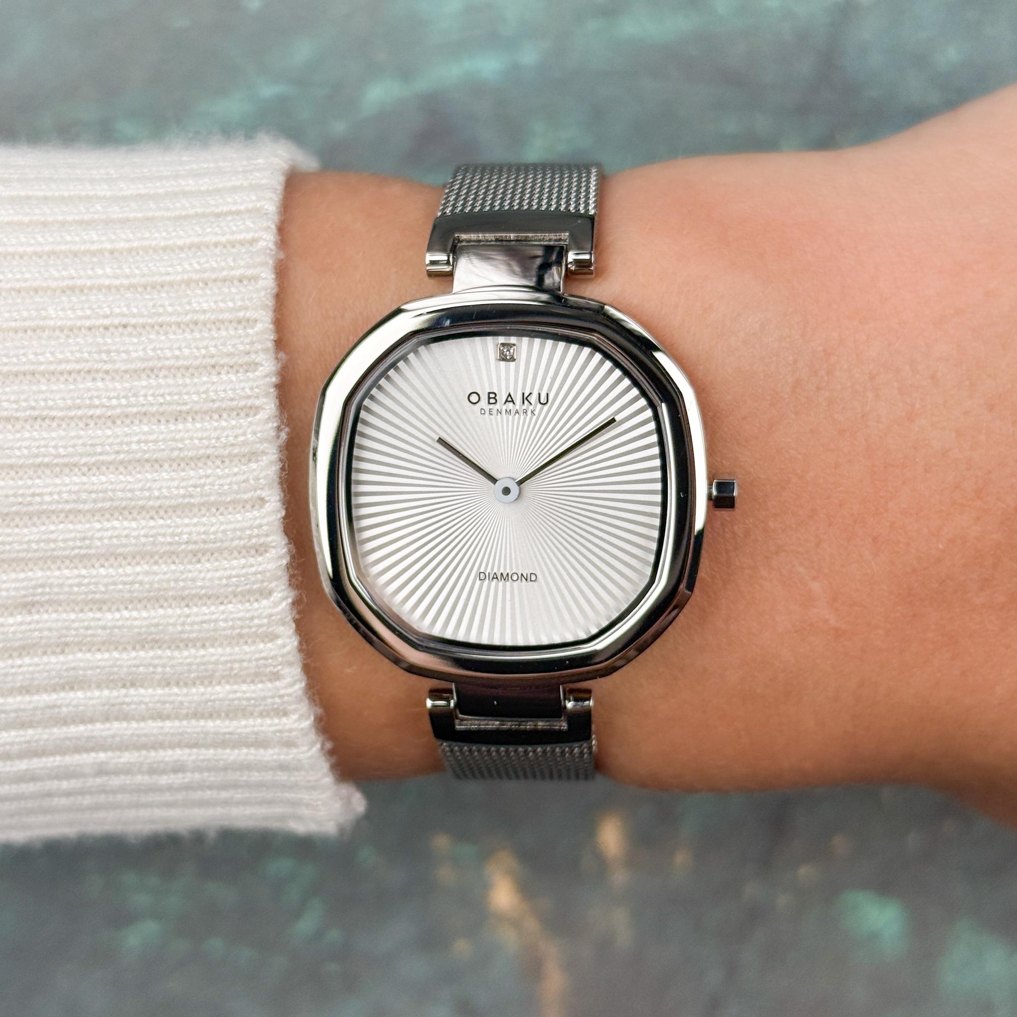 Obaku Denmark V277LXCIMC Damskie Brilliant - Steel zegarek damski klasyczny mineralne utwardzane