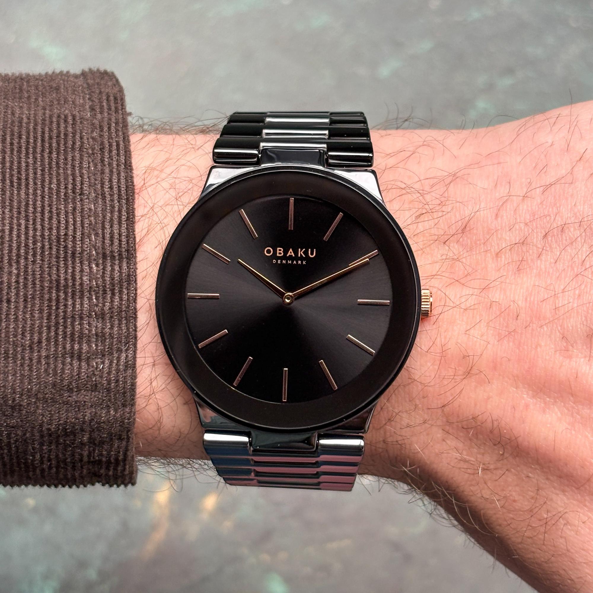 Obaku Denmark V281GXBBCB Svale - Dark Męskie klasyczny zegarek czarny