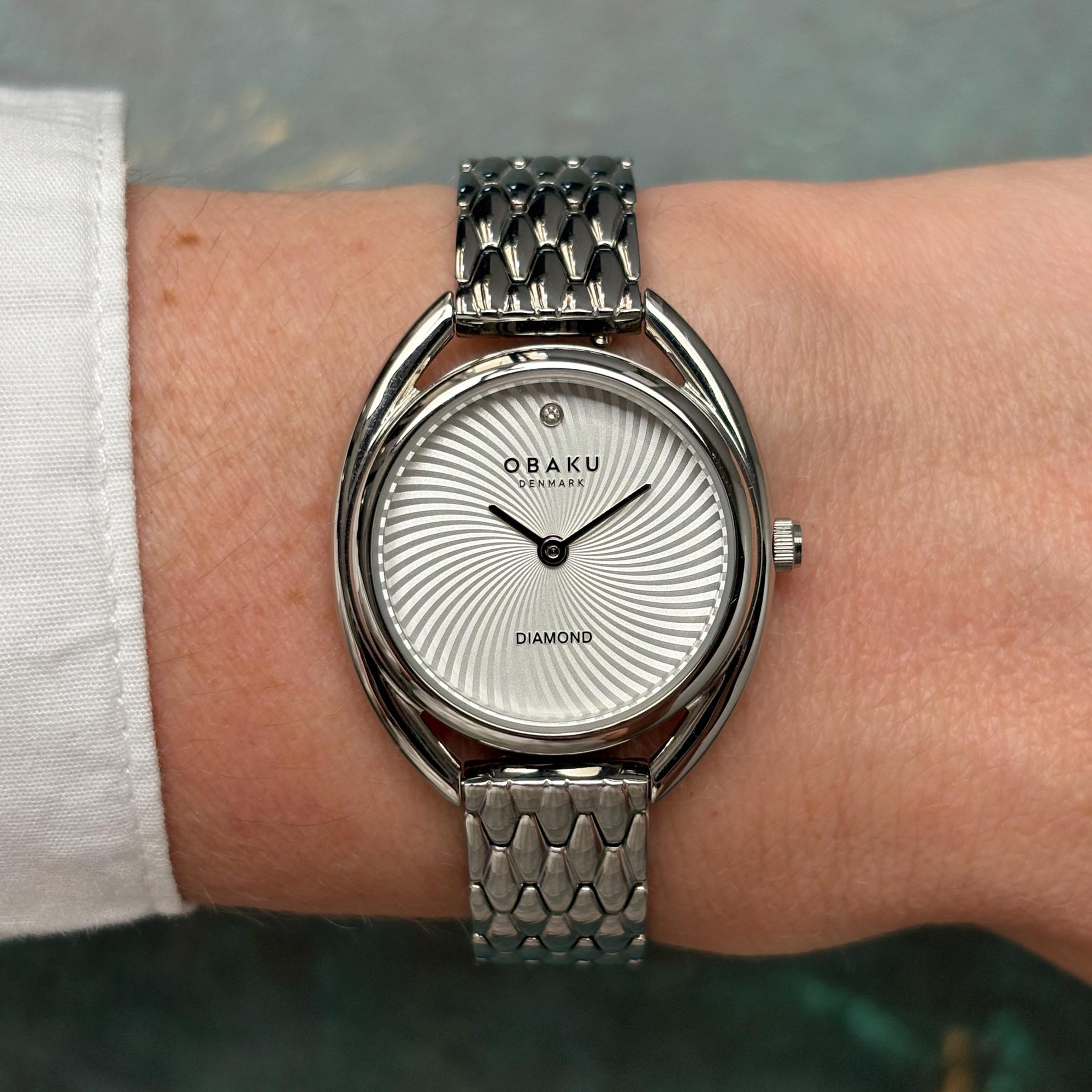 Obaku Denmark V286LXCISC zegarek srebrny klasyczny Damskie bransoleta