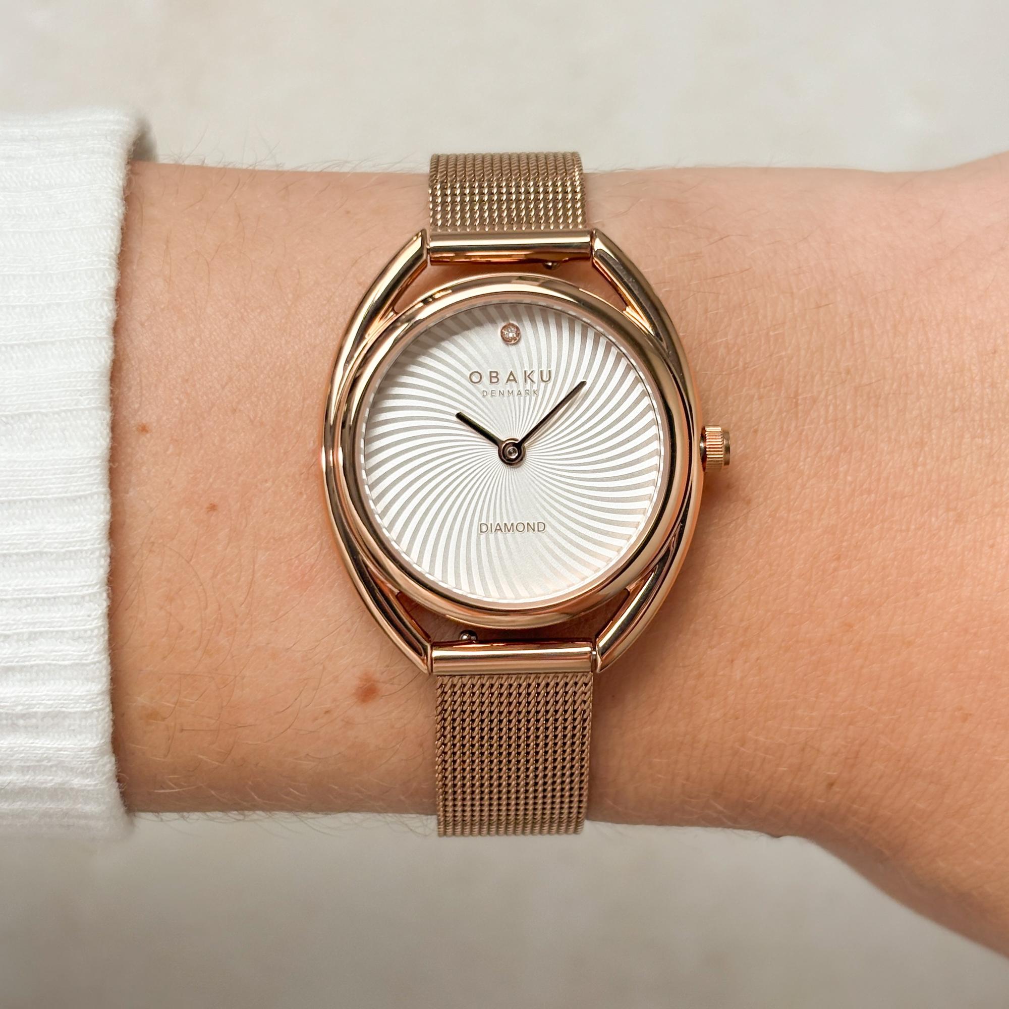 Obaku Denmark V286LXVIMV Damskie Juvel - Rose zegarek damski klasyczny mineralne utwardzane - miniatura 8