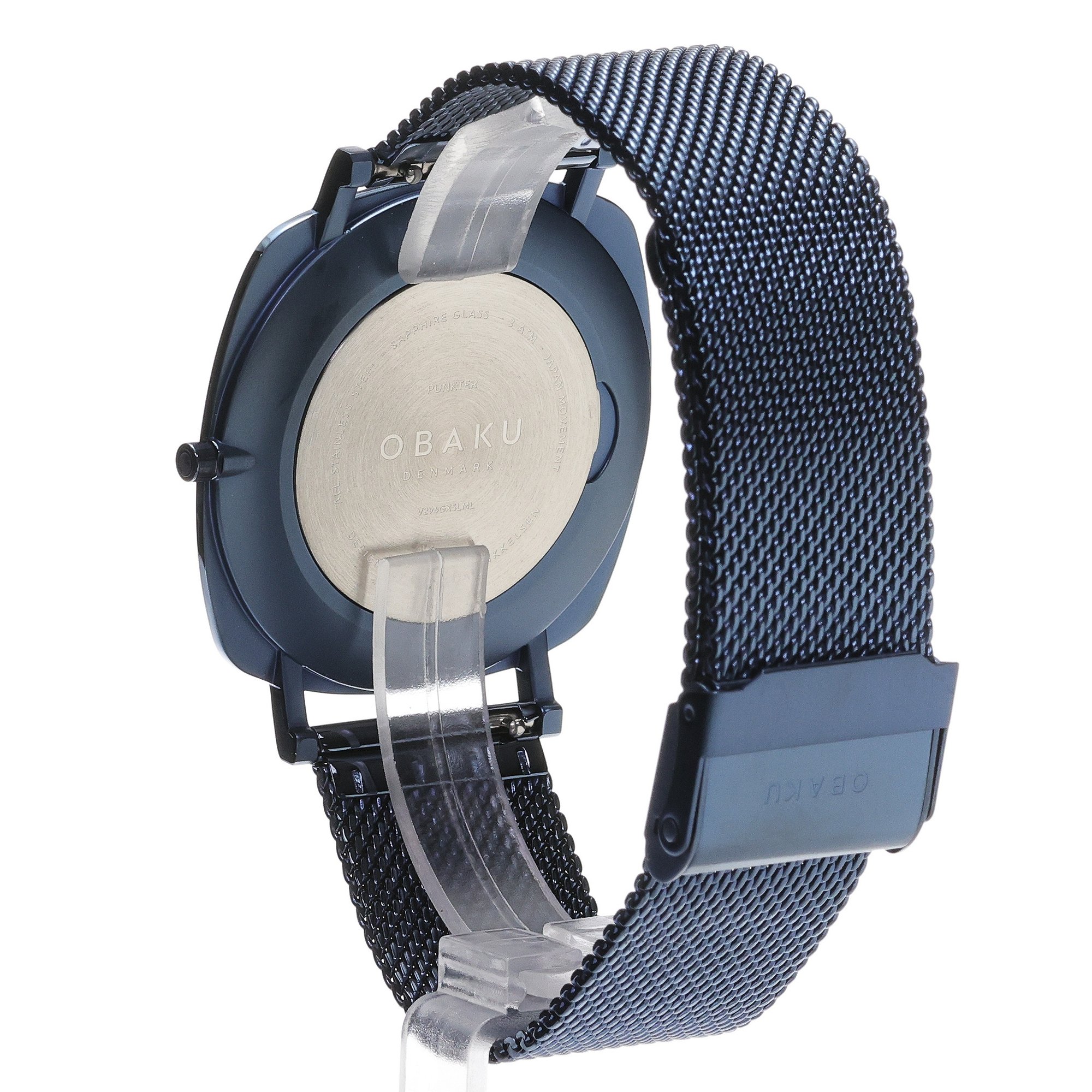 Obaku Denmark V296GXSLML zegarek niebieski klasyczny Męskie bransoleta - miniatura 4