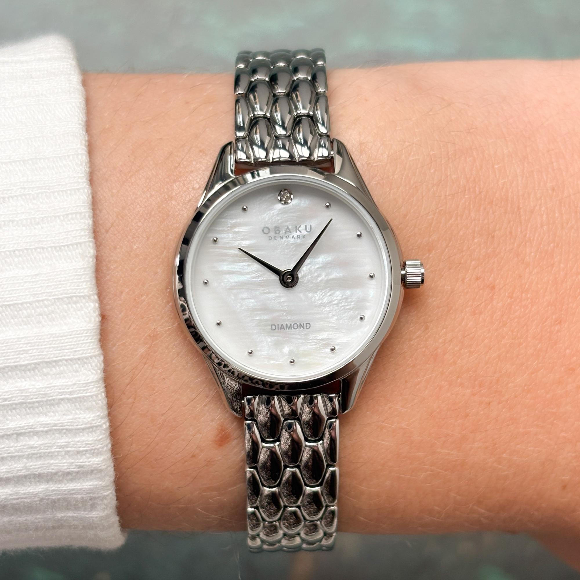 Obaku Denmark V297SXCWSC zegarek srebrny fashion-modowy Damskie bransoleta - miniatura 5