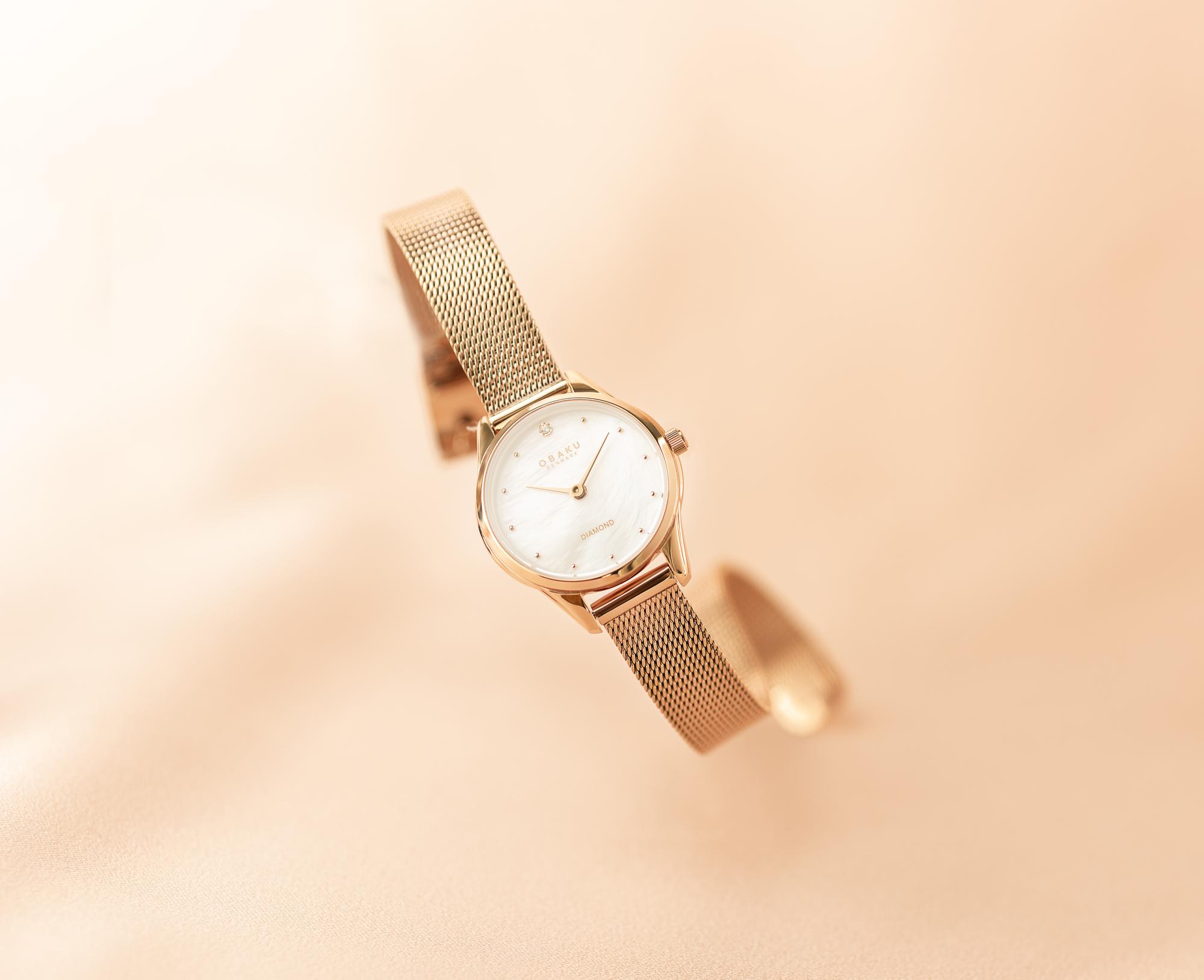 Obaku Denmark V297SXVWMV zegarek różowe złoto fashion-modowy Damskie bransoleta - miniatura 8