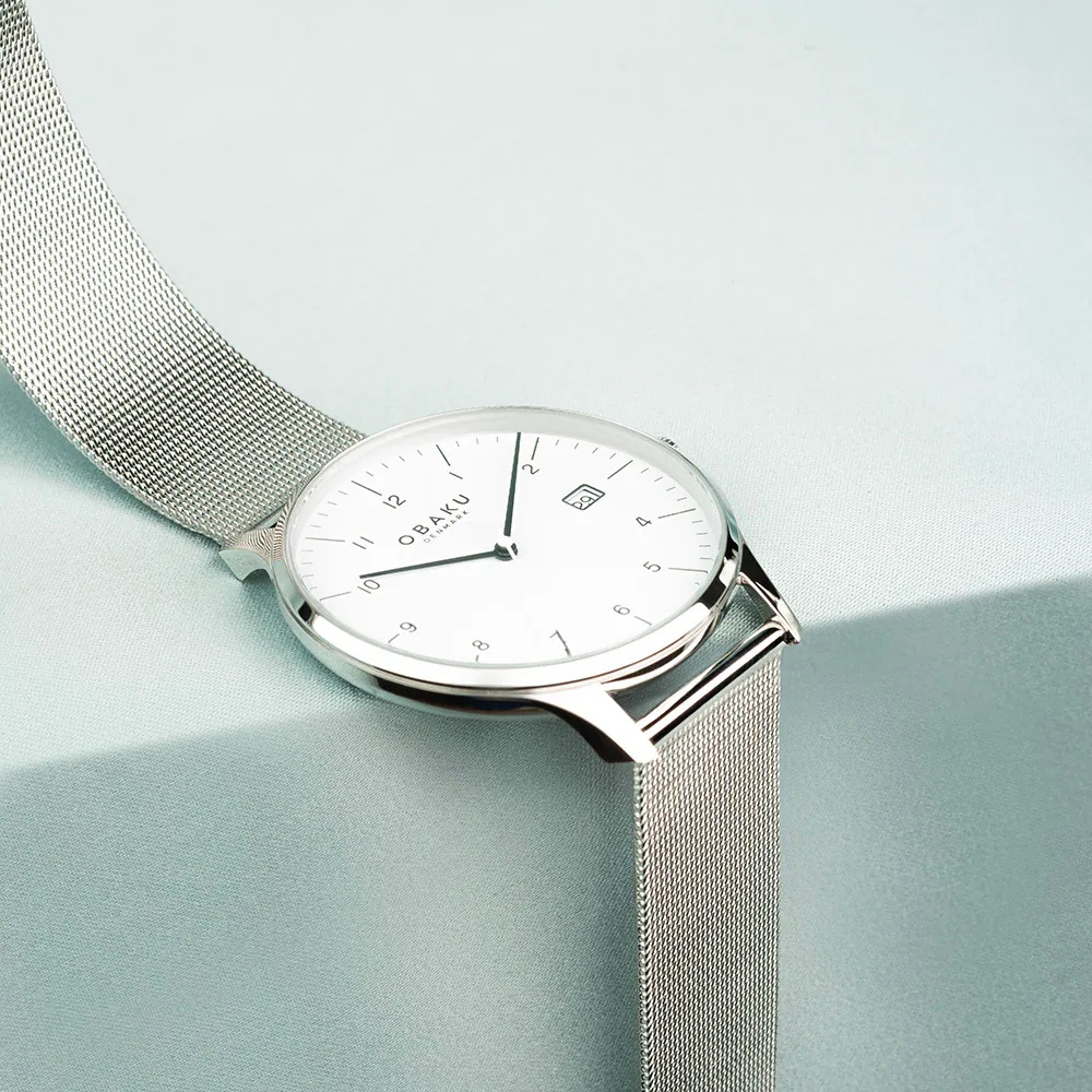 Obaku Denmark V298LDCWMC zegarek srebrny fashion-modowy Damskie bransoleta - miniatura 5