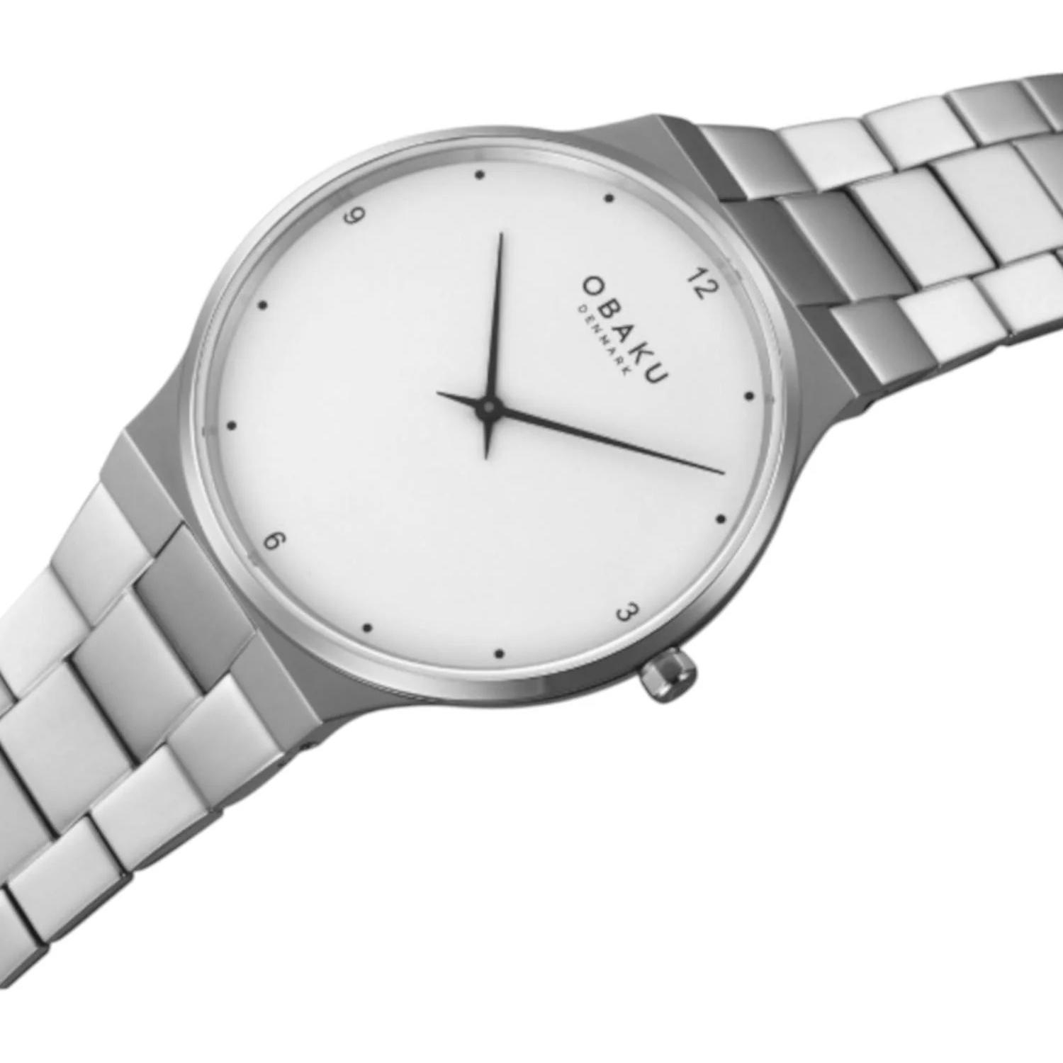 Obaku Denmark V305LXCWSC zegarek srebrny klasyczny Damskie bransoleta