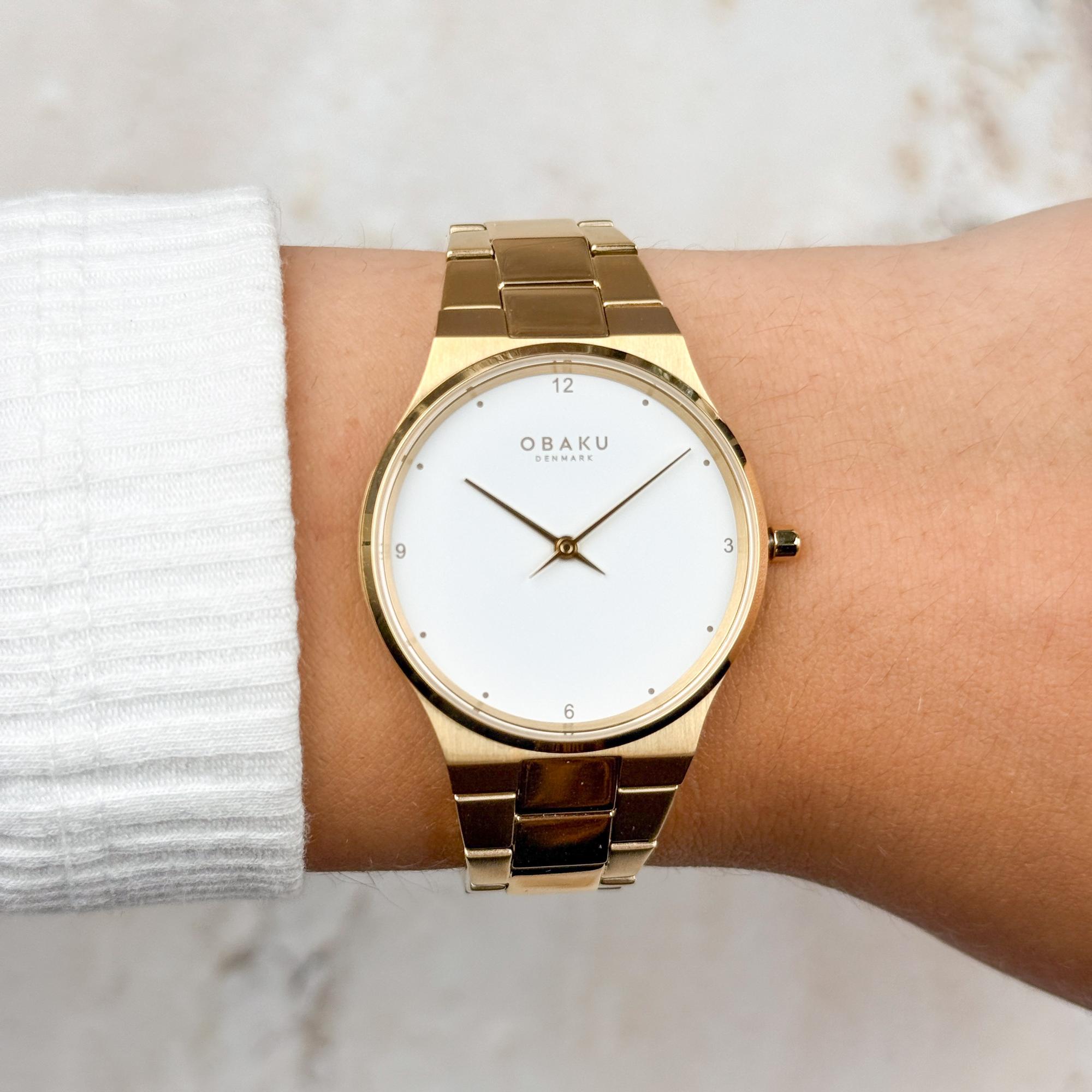 Obaku Denmark V305LXGWSG zegarek złoty klasyczny Damskie bransoleta - miniatura 5