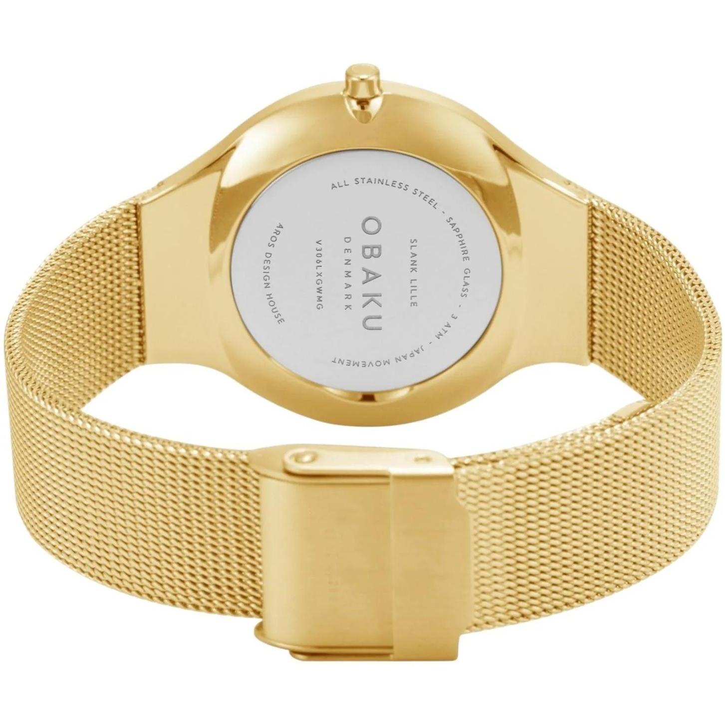 Obaku Denmark V306LXGWMG zegarek złoty klasyczny Damskie bransoleta