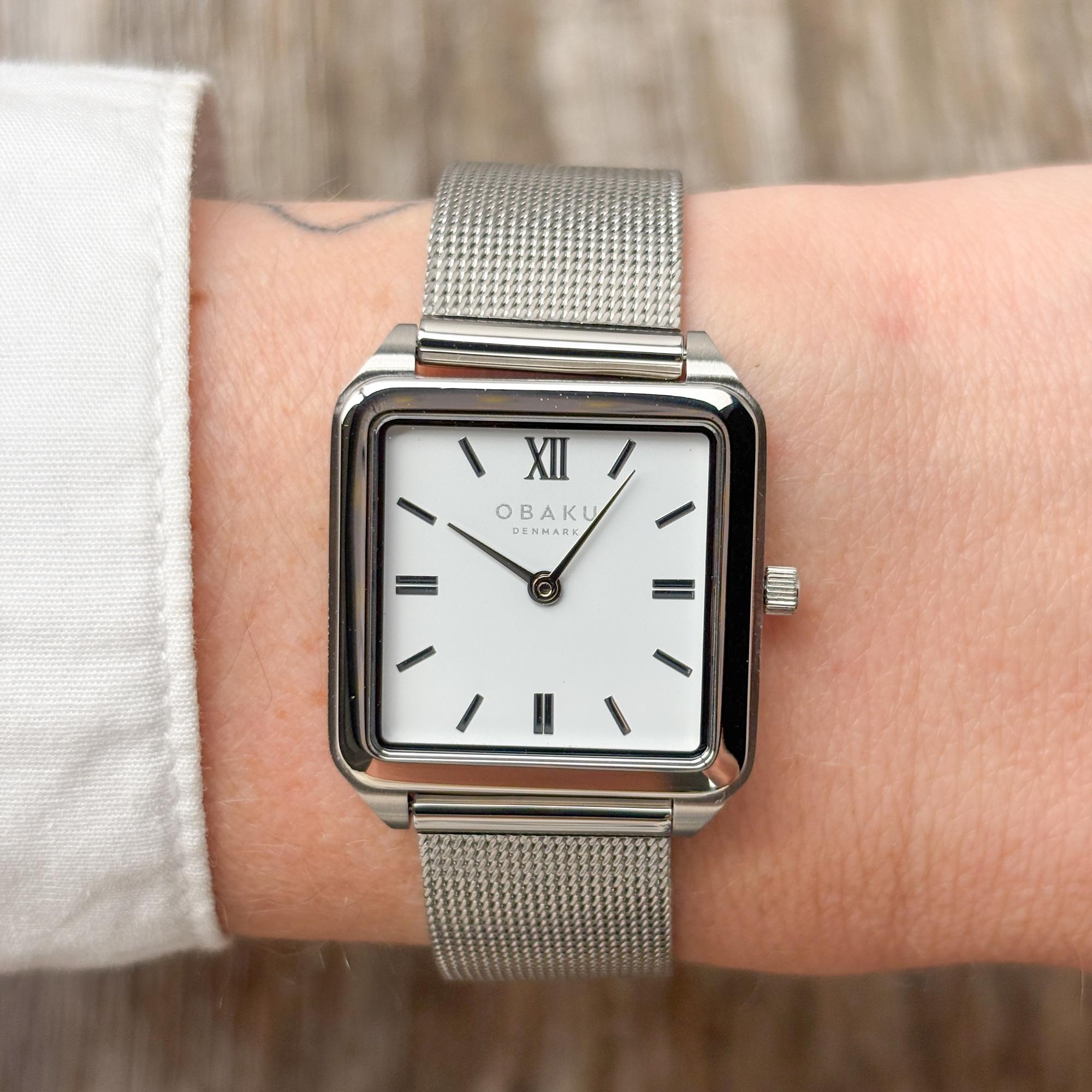 Obaku Denmark V309LXCWMC zegarek srebrny klasyczny Damskie pasek