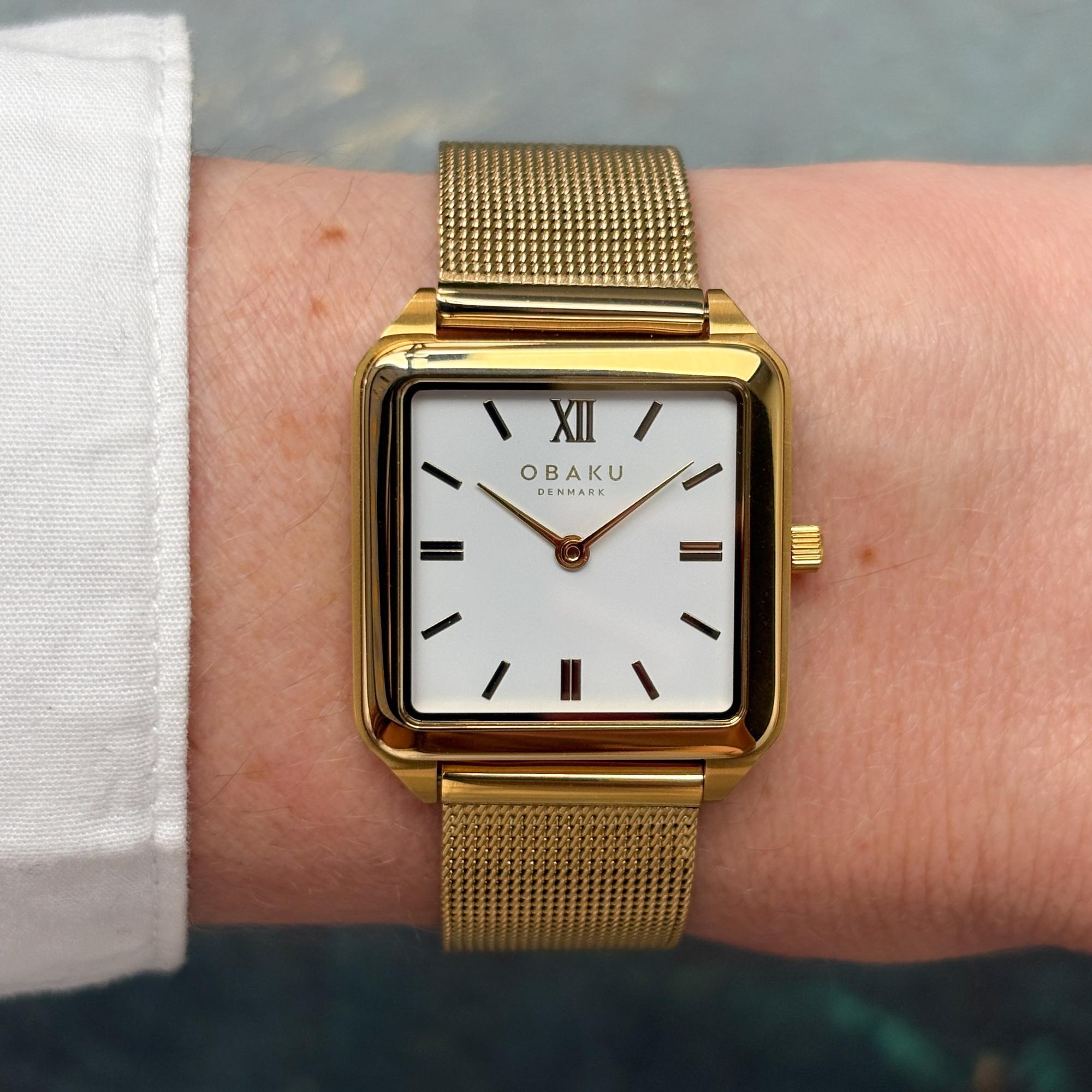 Obaku Denmark V309LXGWMG Graf - Gold Damskie klasyczny zegarek złoty
