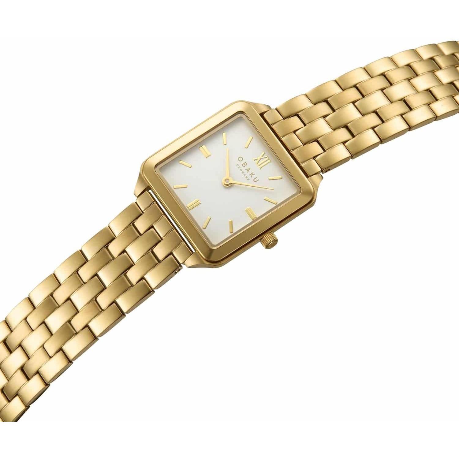 Obaku Denmark V309LXGWSG zegarek złoty klasyczny Damskie pasek
