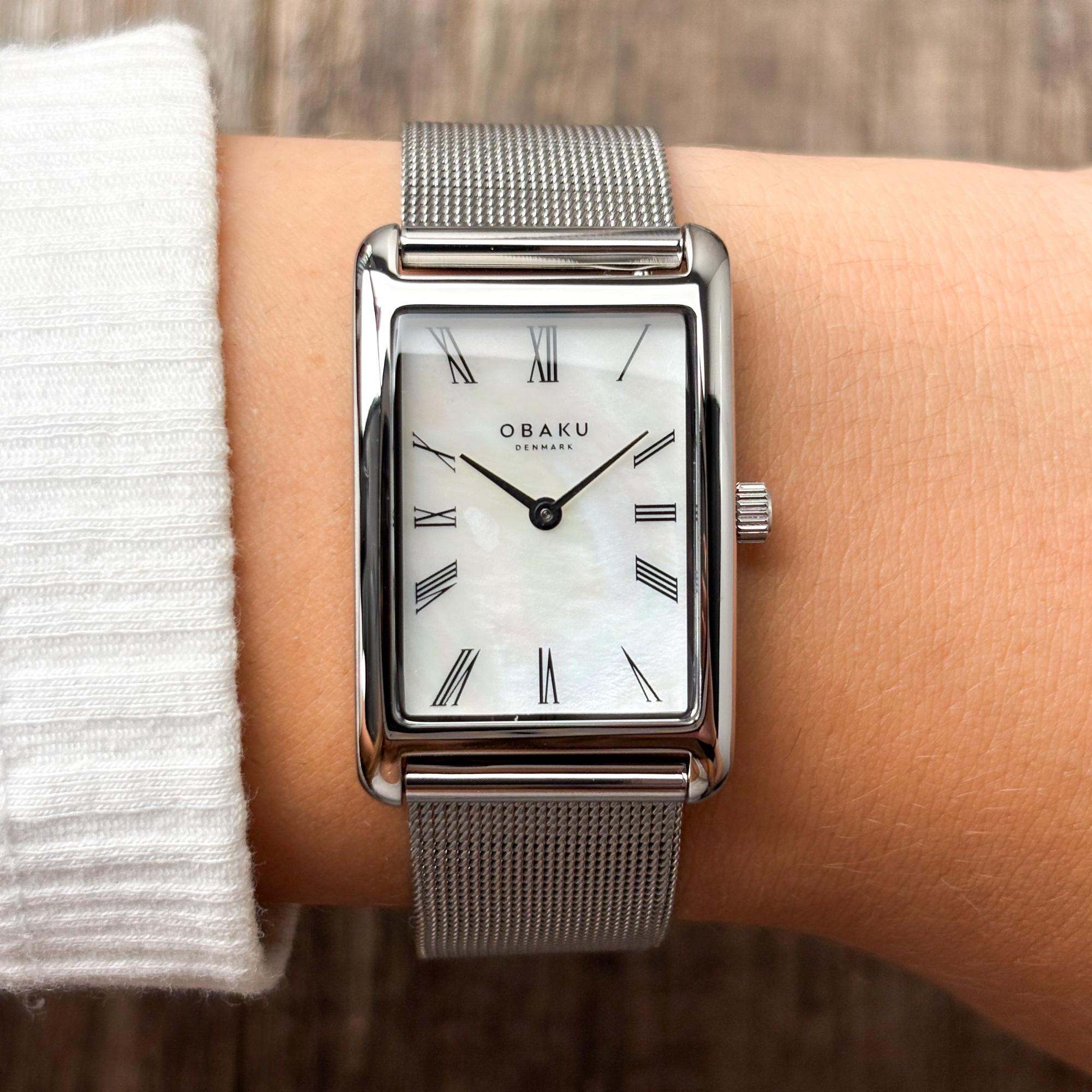 Obaku Denmark V311LXCWMC zegarek srebrny klasyczny Damskie bransoleta - miniatura 5