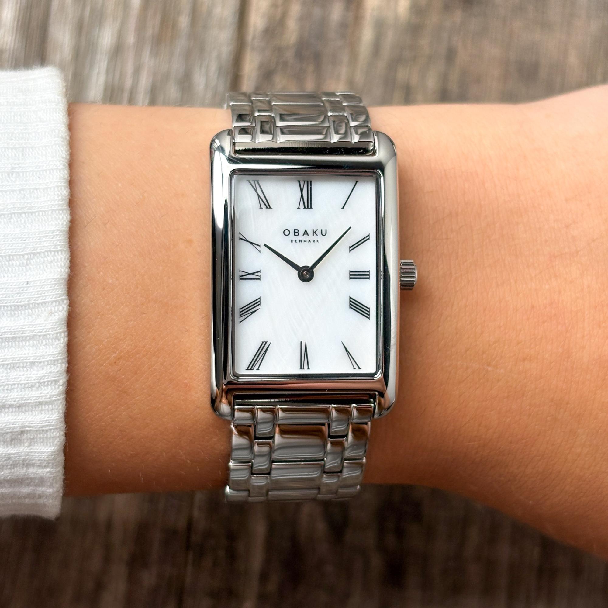Obaku Denmark V311LXCWSC zegarek srebrny klasyczny Damskie bransoleta - miniatura 5