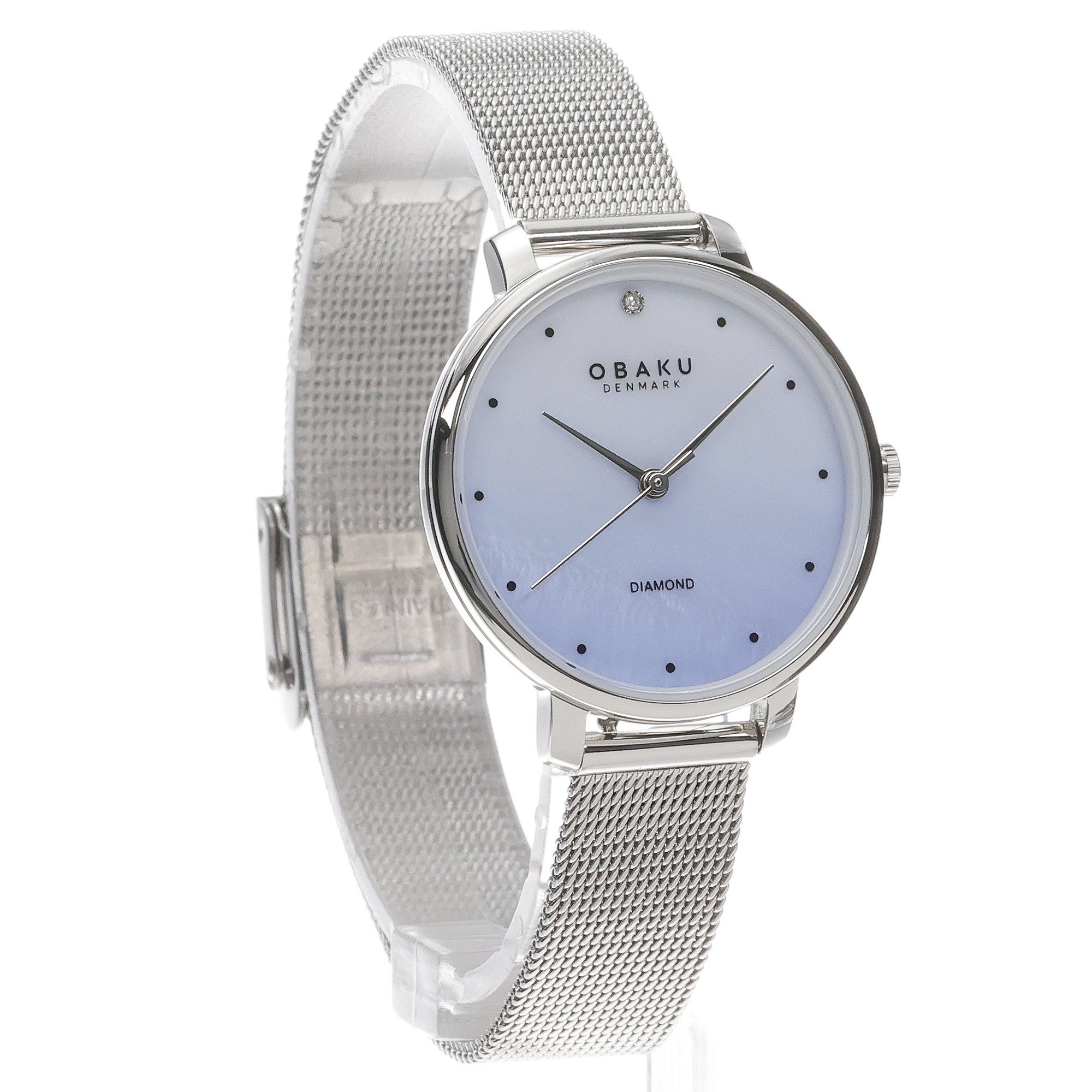 Obaku Denmark V320LXCZMC-DM zegarek srebrny klasyczny Damskie bransoleta - miniatura 3
