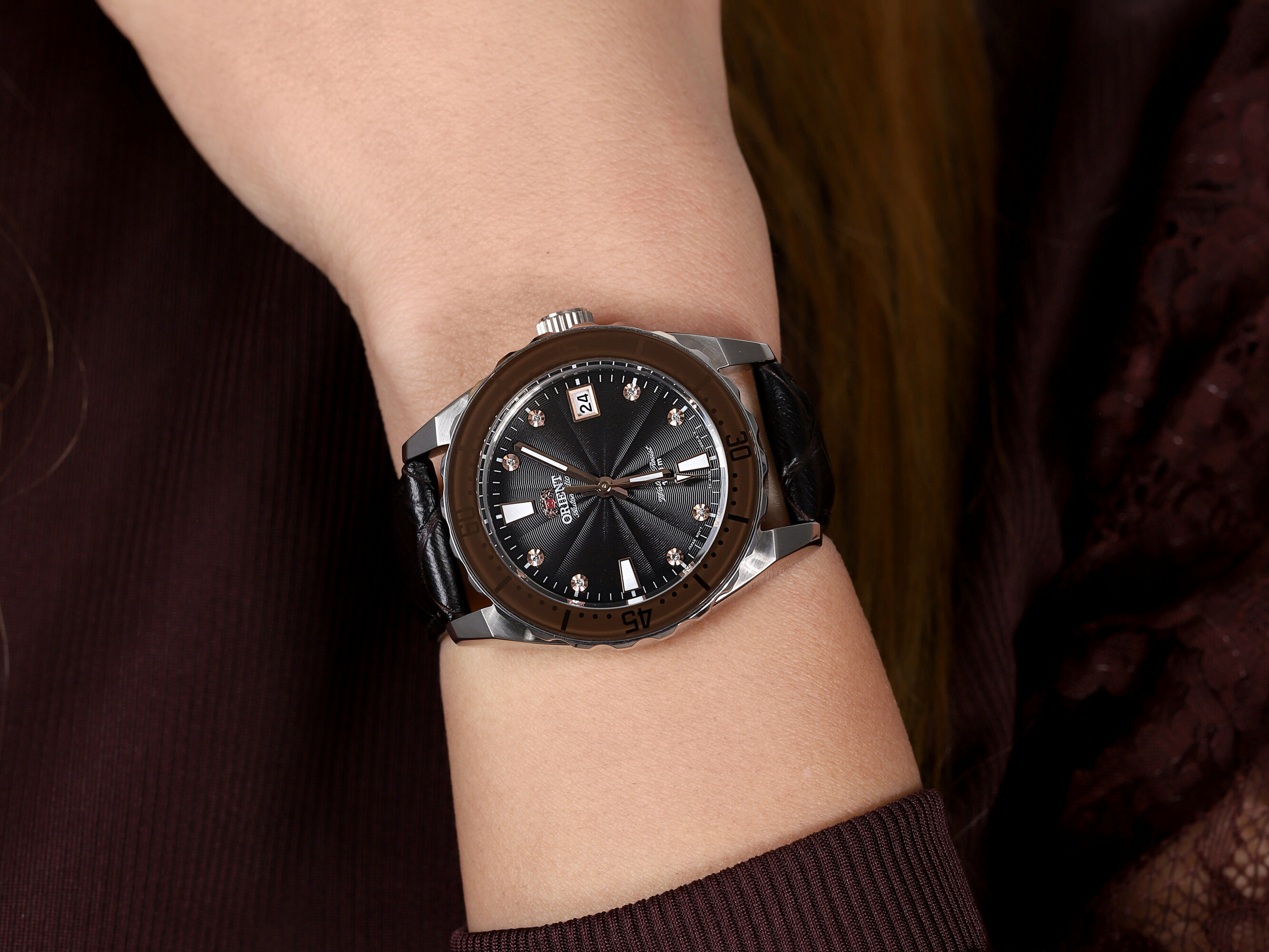 Orient FAC0A005T0 zegarek srebrny klasyczny Sports pasek - miniatura 4