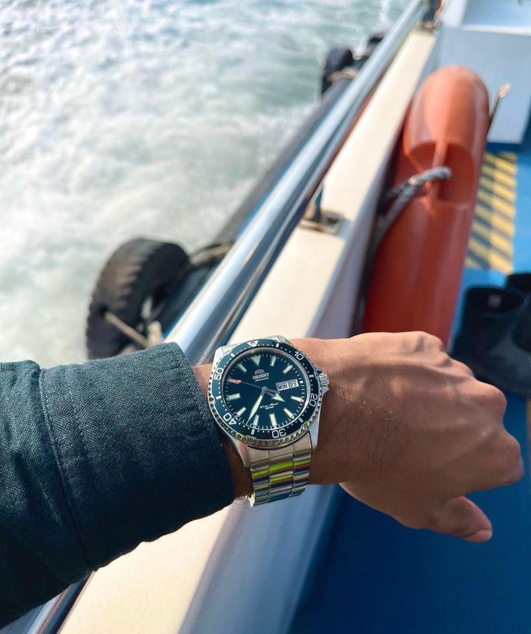 Orient RA-AA0004E39B Kamasu Sports klasyczny zegarek srebrny - miniatura 4