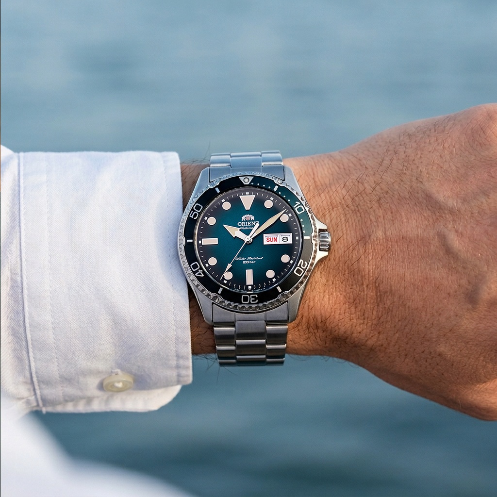 Orient RA-AA0811E39B zegarek srebrny klasyczny Sports bransoleta - miniatura 5