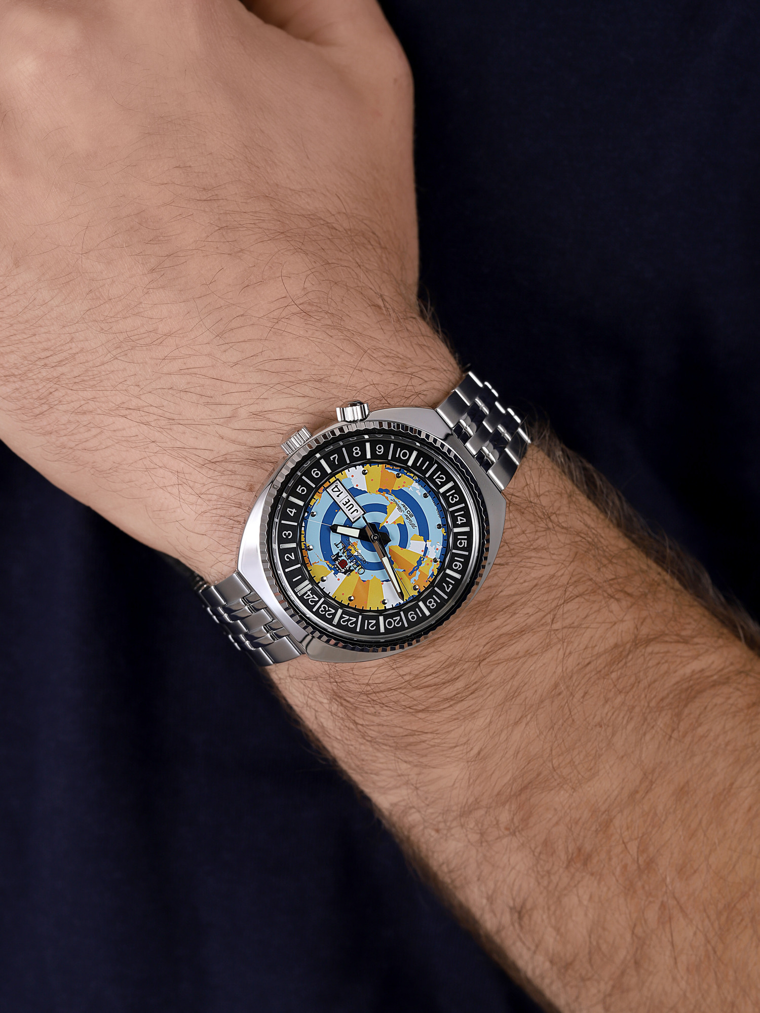 Orient RA-AA0E04Y09B zegarek srebrny klasyczny Revival bransoleta