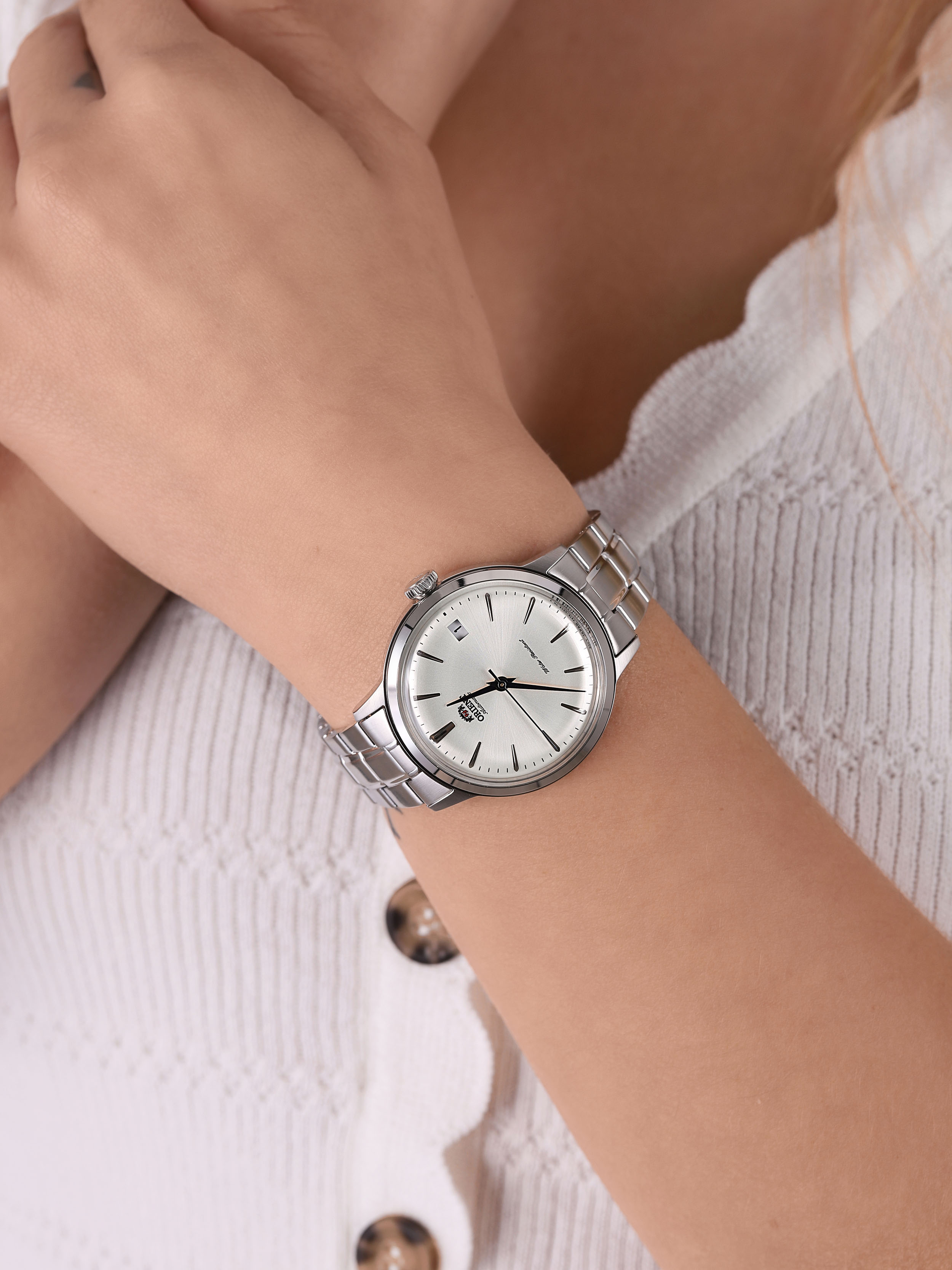 Orient RA-AC0009S10B Bambino Automatic Ladies Classic klasyczny zegarek srebrny - miniatura 3