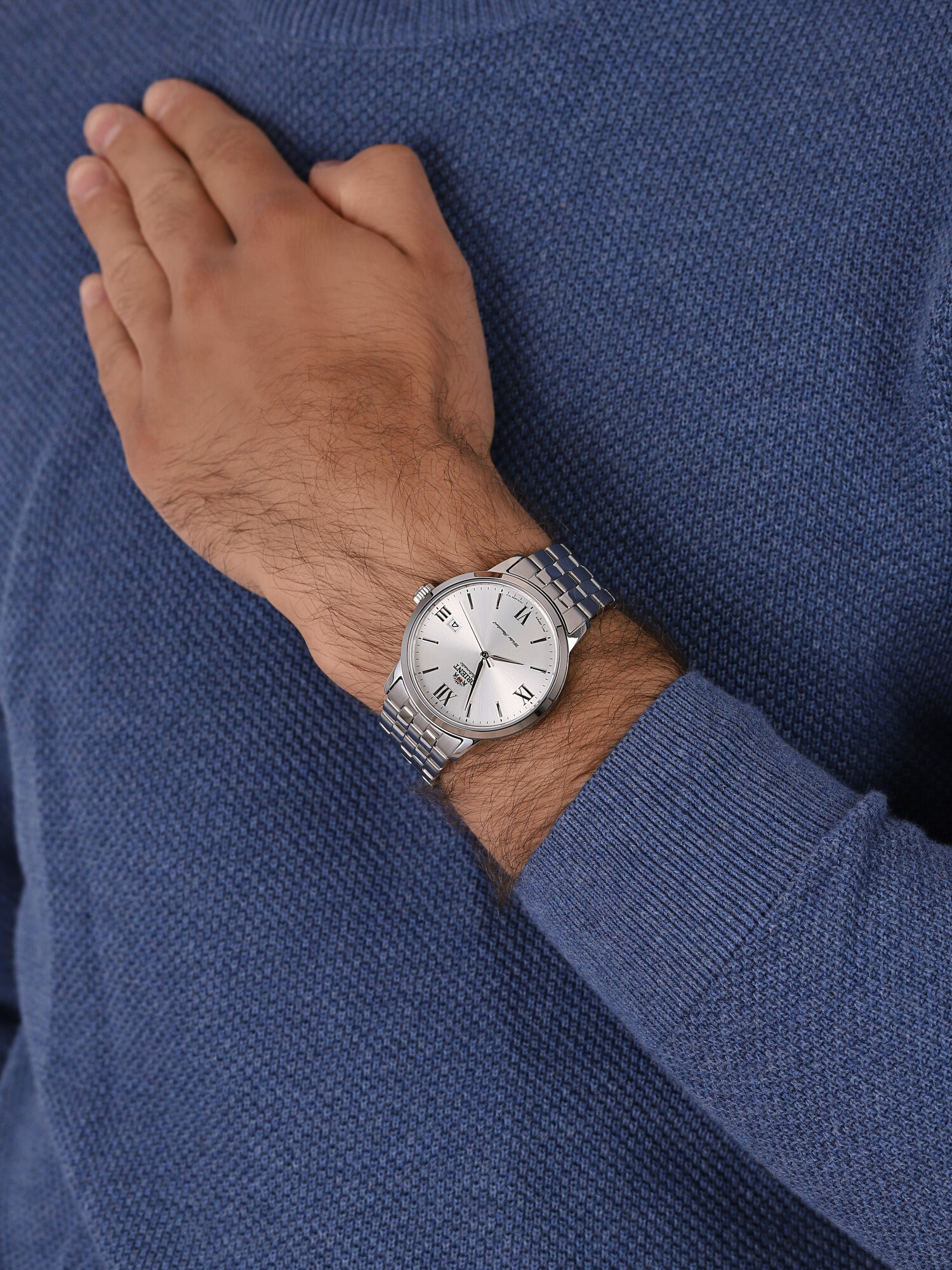 Orient RA-AC0F10S10B zegarek srebrny klasyczny Contemporary bransoleta