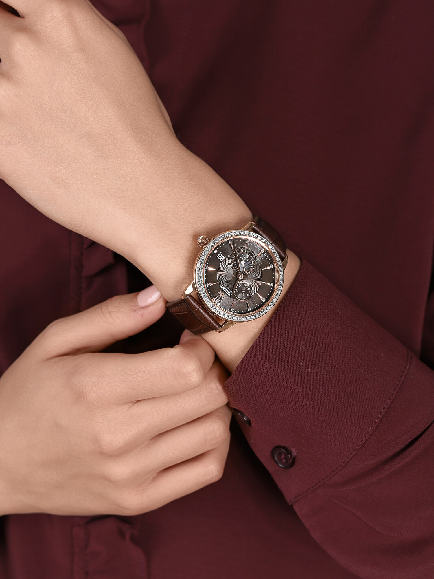 Orient RA-AK0005Y10B zegarek damski Contemporary różowe złoto - miniatura 3