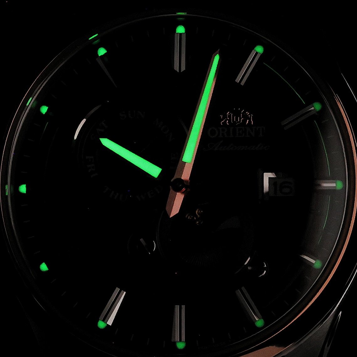 Orient RA-AK0313Y30B Męskie Stretto Sun Moon zegarek męski klasyczny szafirowe