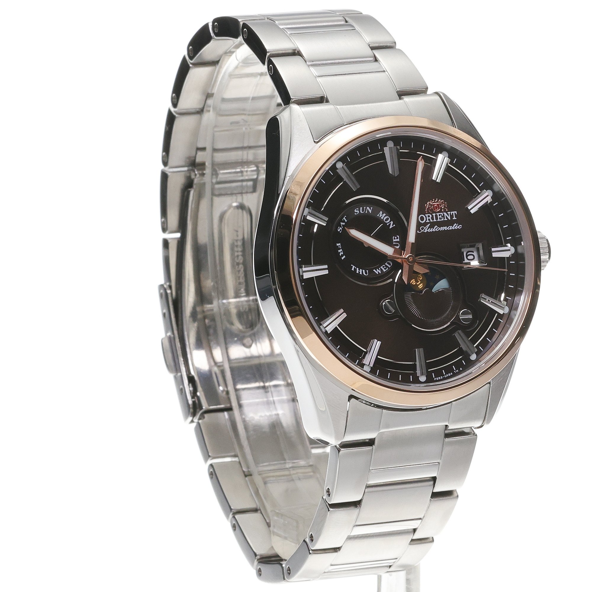 Orient RA-AK0313Y30B zegarek srebrny klasyczny Męskie bransoleta