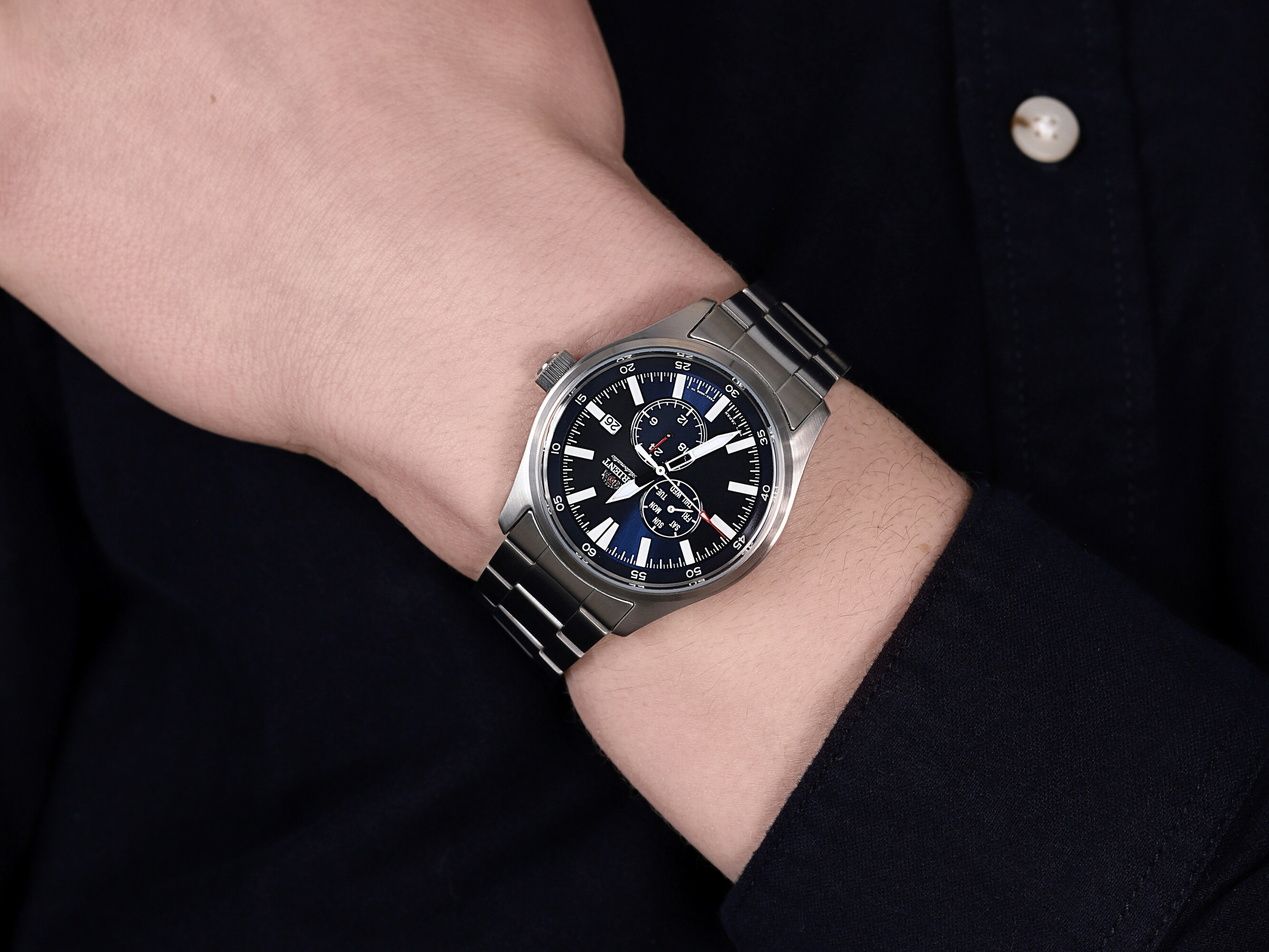 Orient RA-AK0401L10B zegarek srebrny klasyczny Sports bransoleta - miniatura 4
