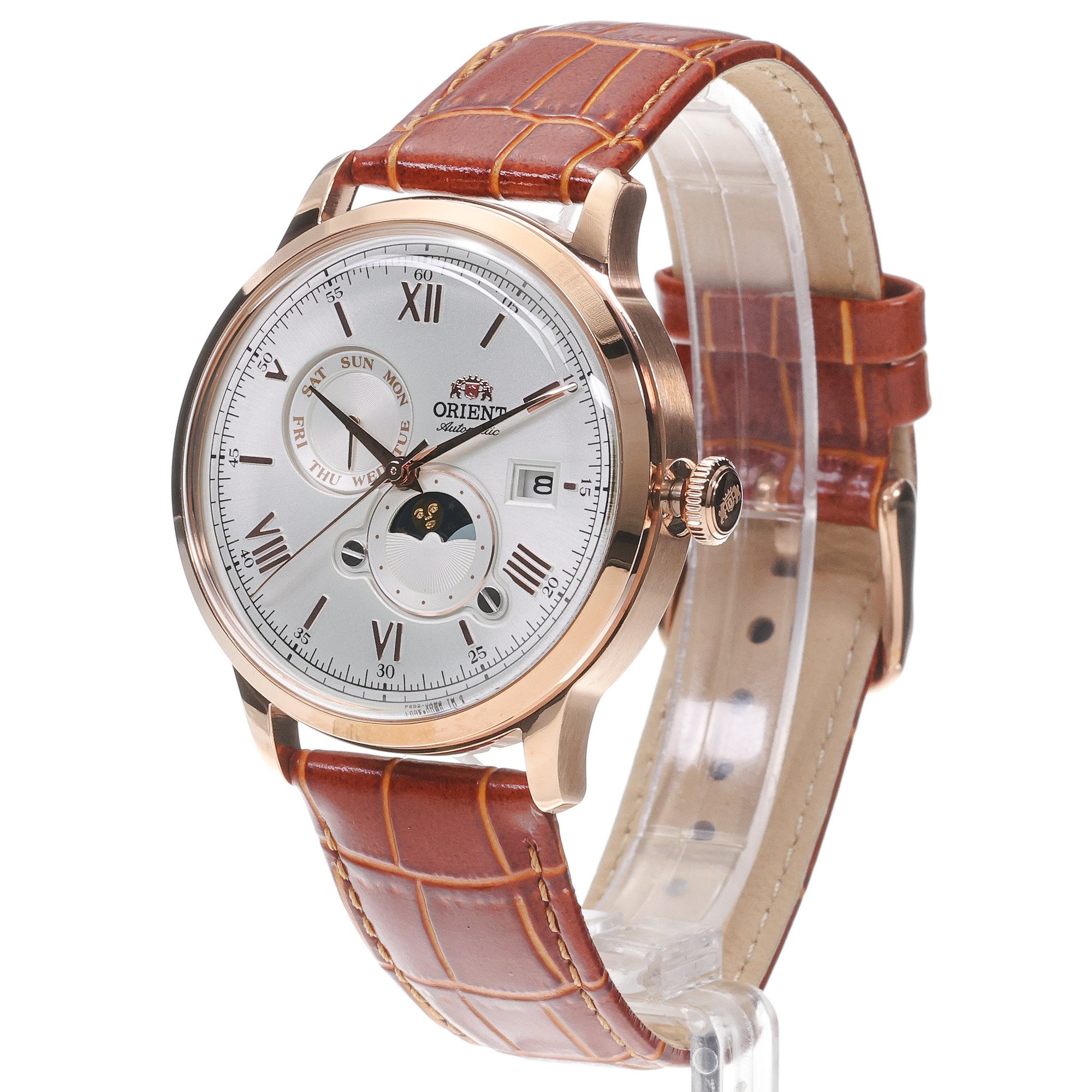 Orient RA-AK0801S30B zegarek różowe złoto klasyczny Classic Automatic pasek