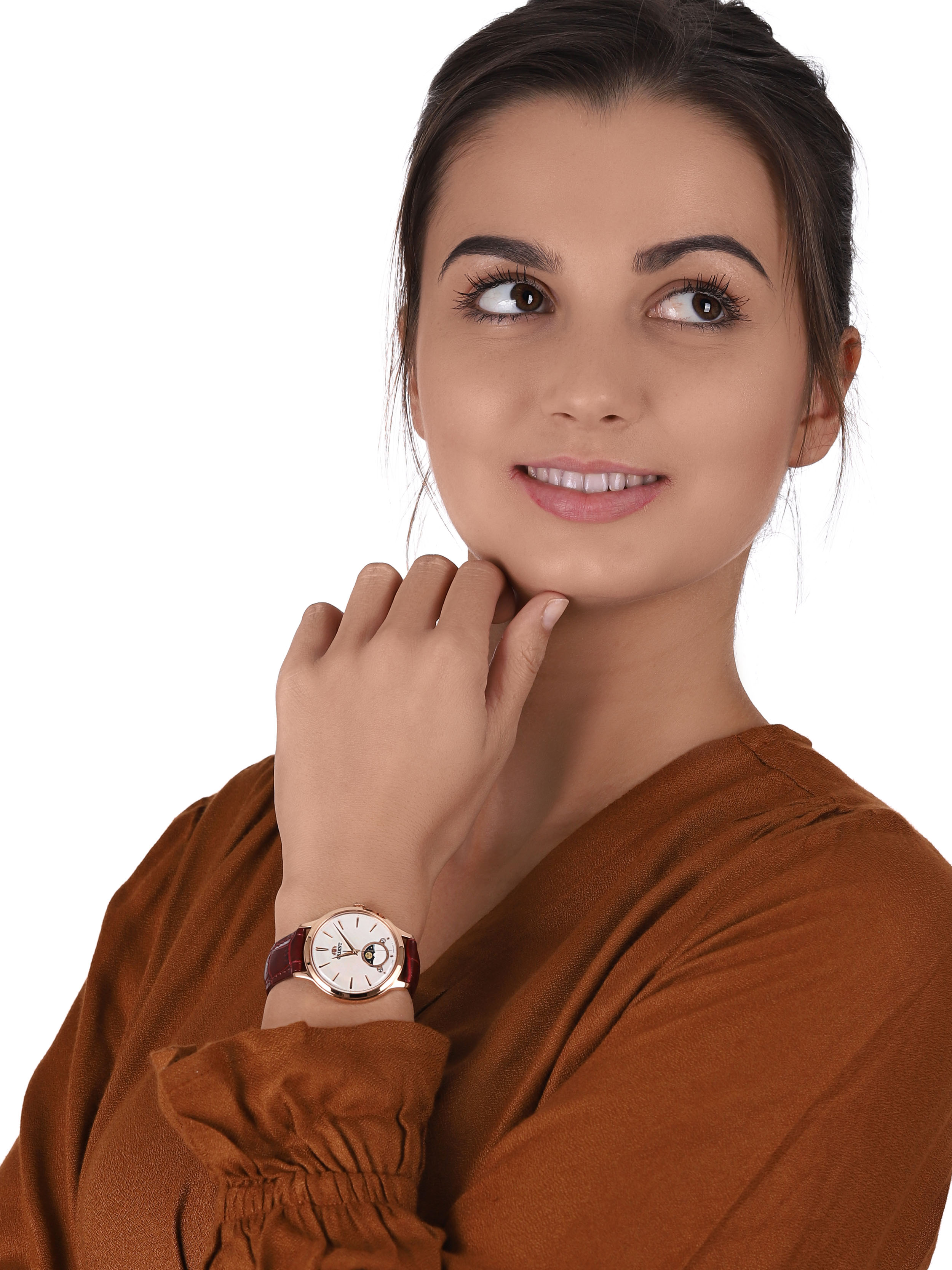 Orient RA-KB0002A10B zegarek różowe złoto klasyczny Classic pasek - miniatura 2