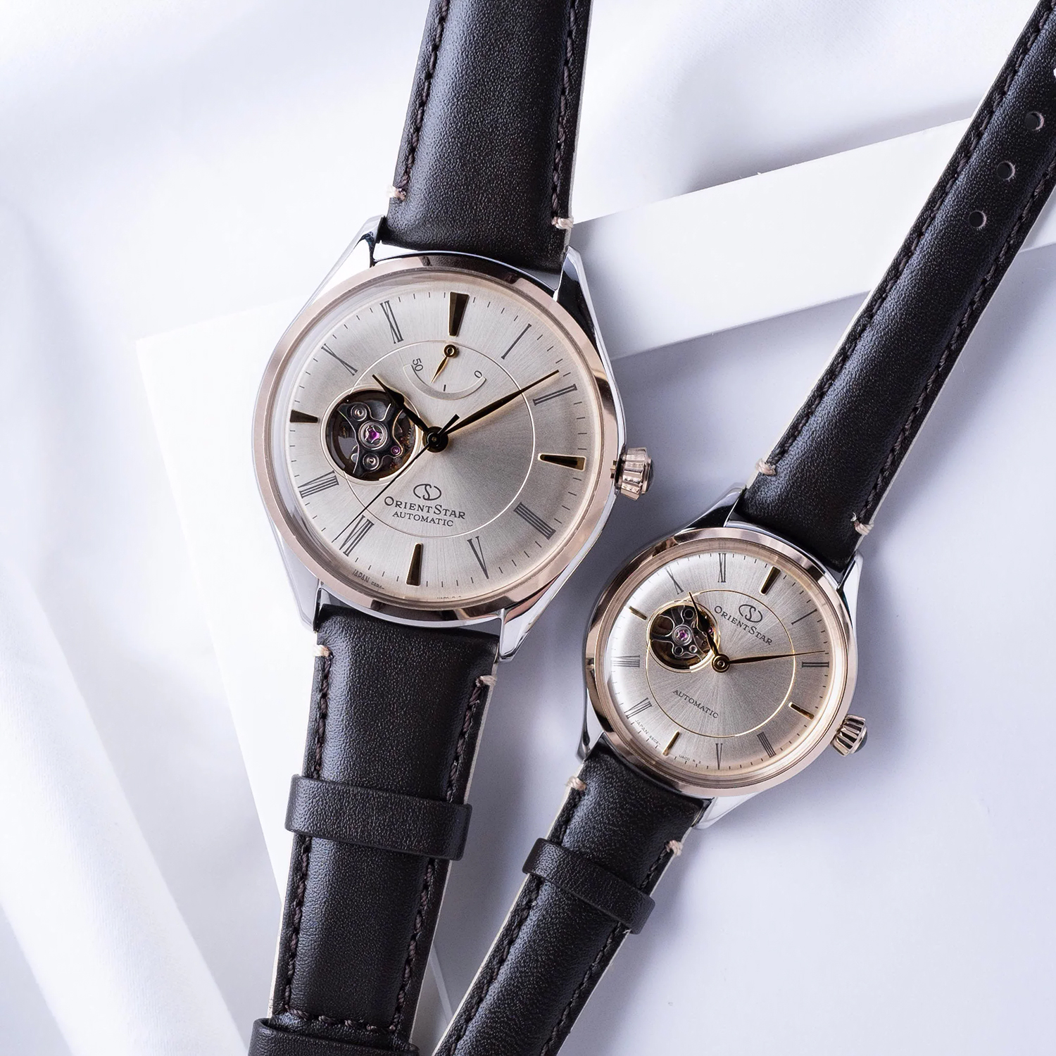 Orient Star RE-AT0201G00B zegarek srebrny klasyczny Classic pasek - miniatura 5