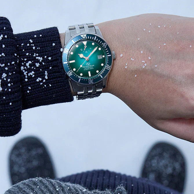 Orient Star RE-AU0602E00B zegarek srebrny klasyczny Classic bransoleta - miniatura 5