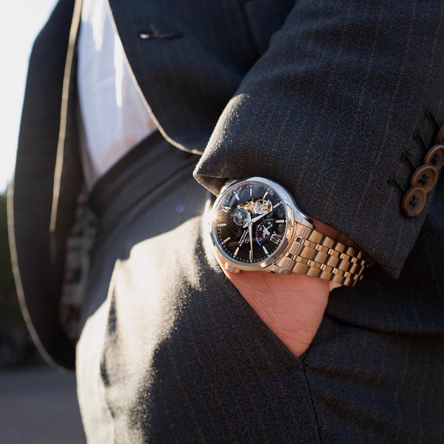 Orient Star RE-AV0B03B00B Contemporary Layered Skeleton Automatic zegarek klasyczny Contemporary - miniatura 4
