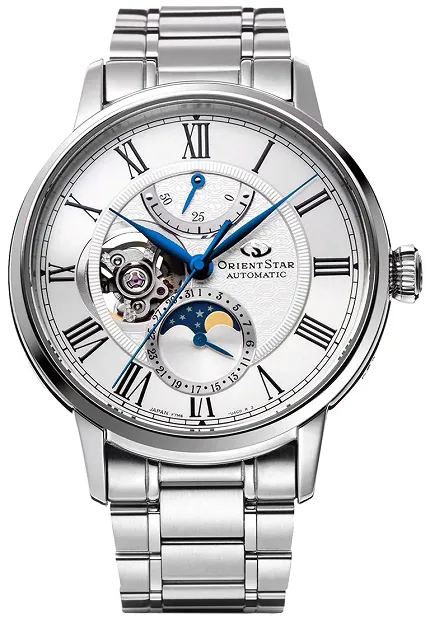 Orient Star RE-AY0102S00B Open Heart Open Heart Mechanical Moon New Look Original - zdjęcie 1