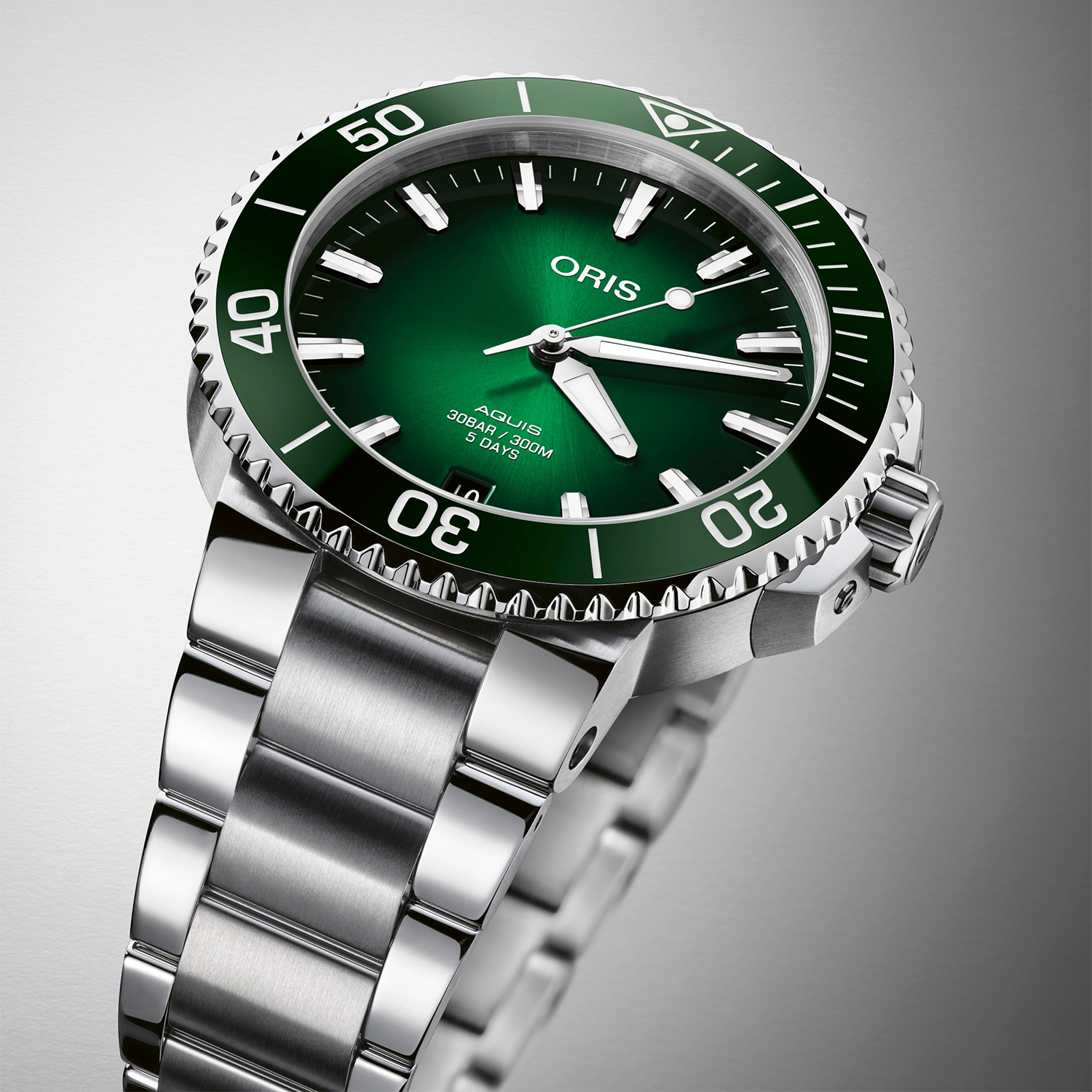 Oris 01 400 7769 4157-07 8 22 09PEB zegarek męski elegancki Aquis bransoleta - miniatura 4