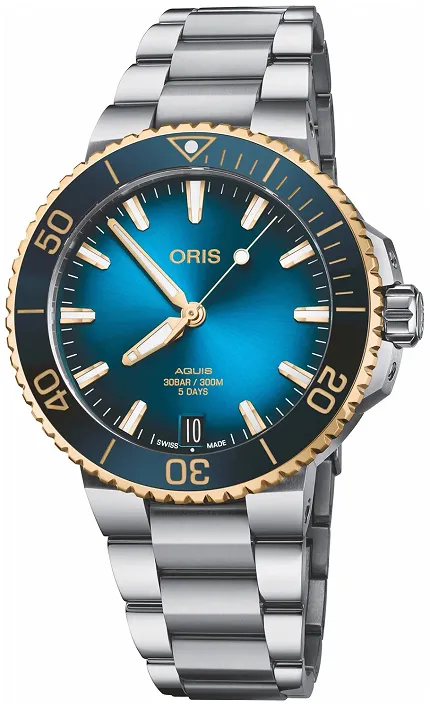 Oris 01 400 7769 6355-07 8 22 09PEB Aquis AQUIS DATE CALIBRE 400 - zdjęcie 1