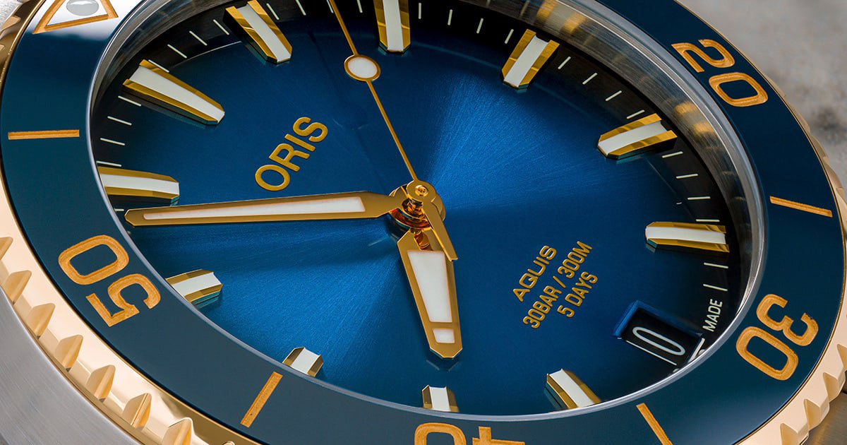 Oris 01 400 7769 6355-07 8 22 09PEB AQUIS DATE CALIBRE 400 zegarek elegancki Aquis - miniatura 4