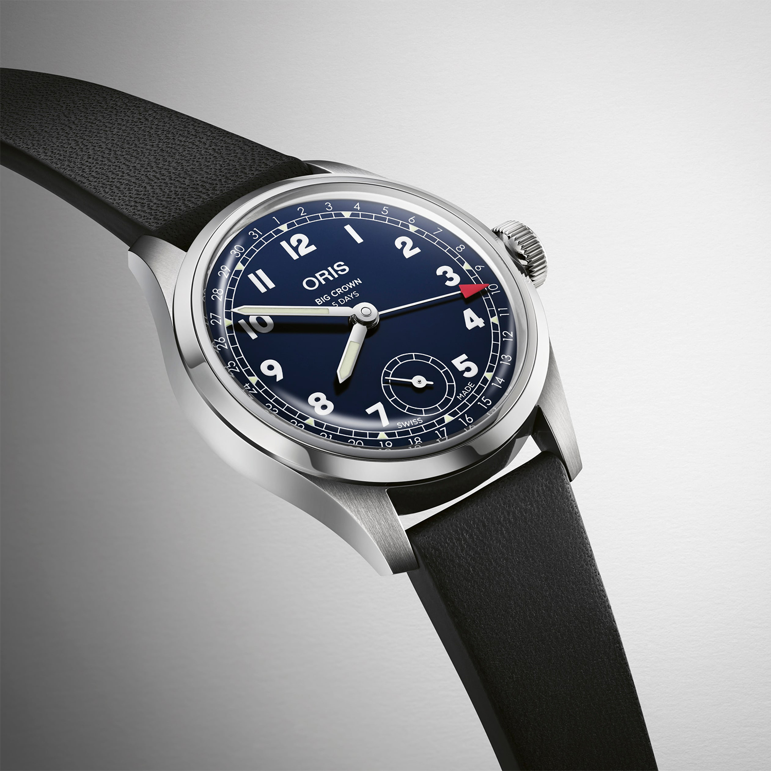 Oris 01 403 7776 4065-07 5 19 11 zegarek męski klasyczny Big Crown pasek - miniatura 7