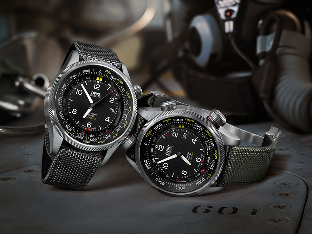Oris 01 733 7705 4134-SET 5 23 17FC zegarek srebrny luksusowy Big Crown ProPilot pasek - miniatura 6