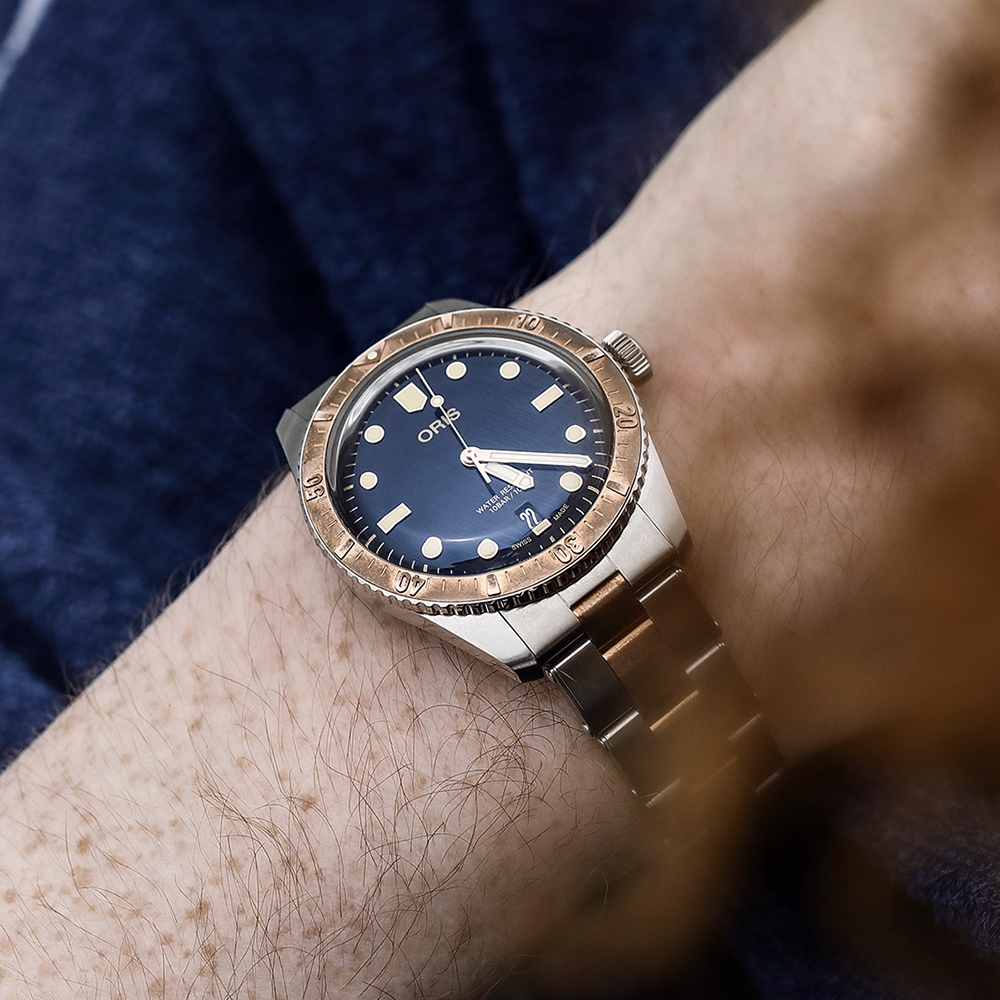 Oris 01 733 7707 4355-07 8 20 17 męski zegarek Divers bransoleta