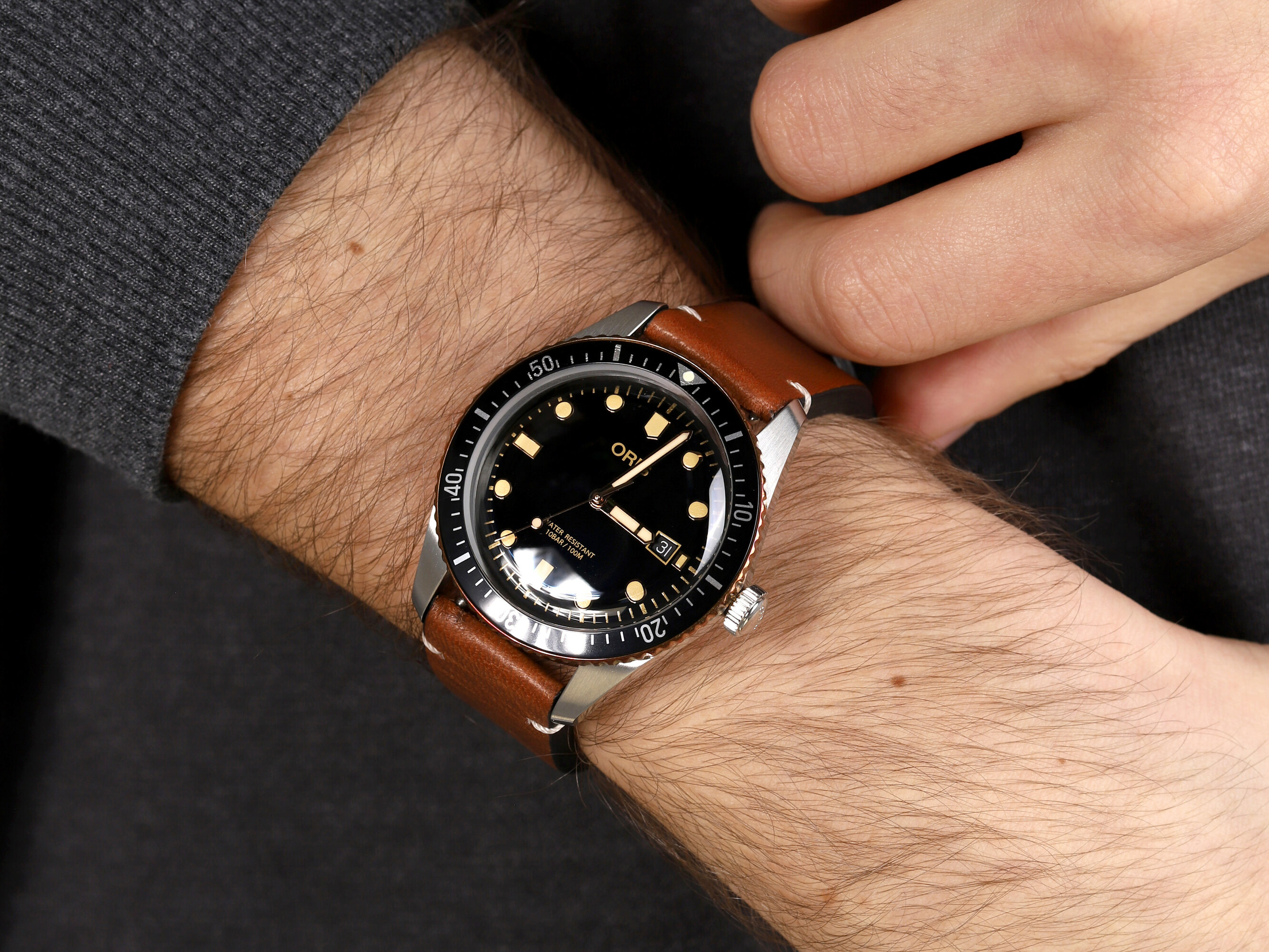 Oris 01 733 7720 4354-07 5 21 45 męski zegarek Divers pasek - miniatura 4